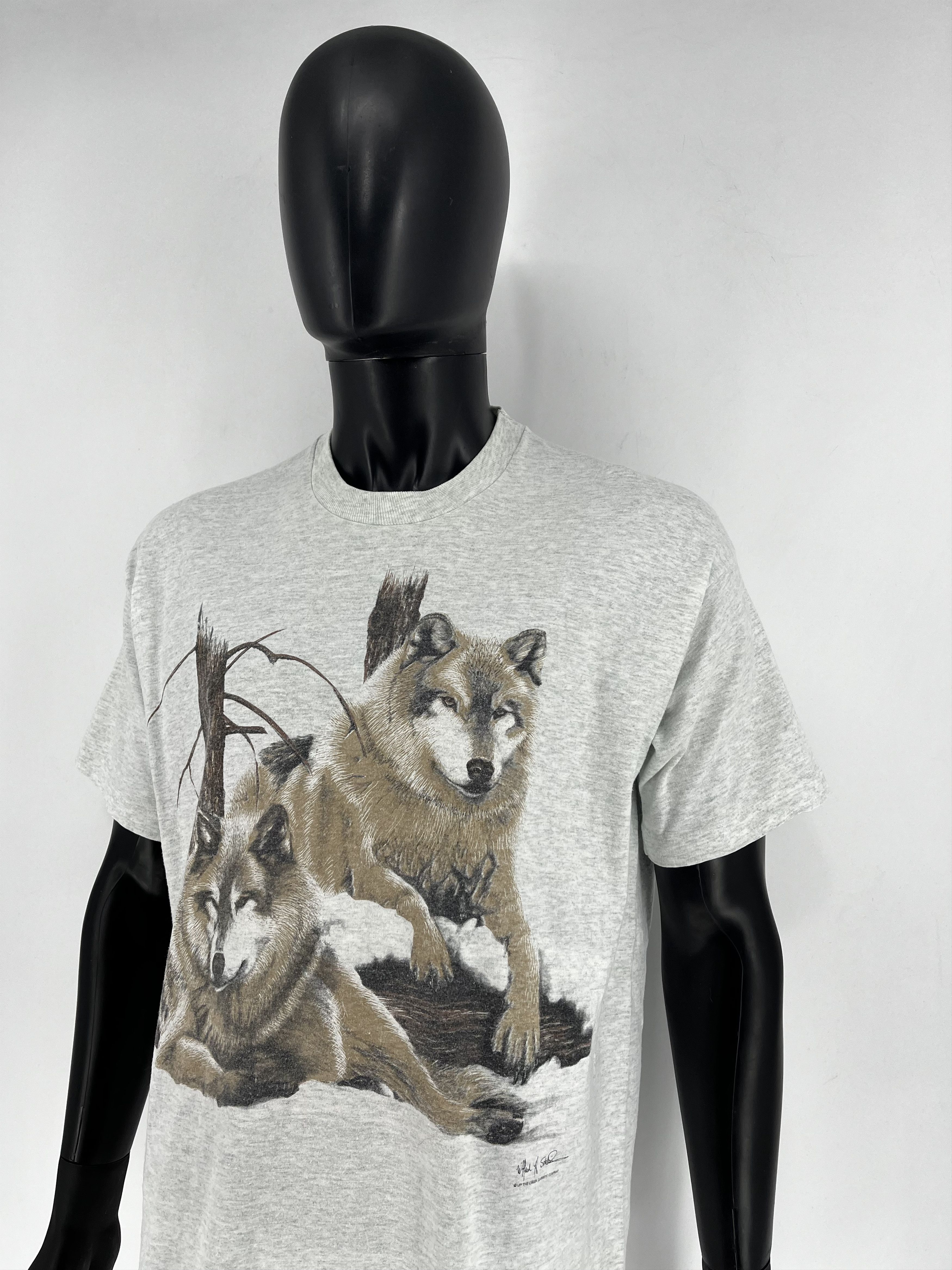 Vintage Vintage 90s Wolf Face Boxy Fit Tee Toys Rock Size XL Size US XL / EU 56 / 4 - 8 Thumbnail
