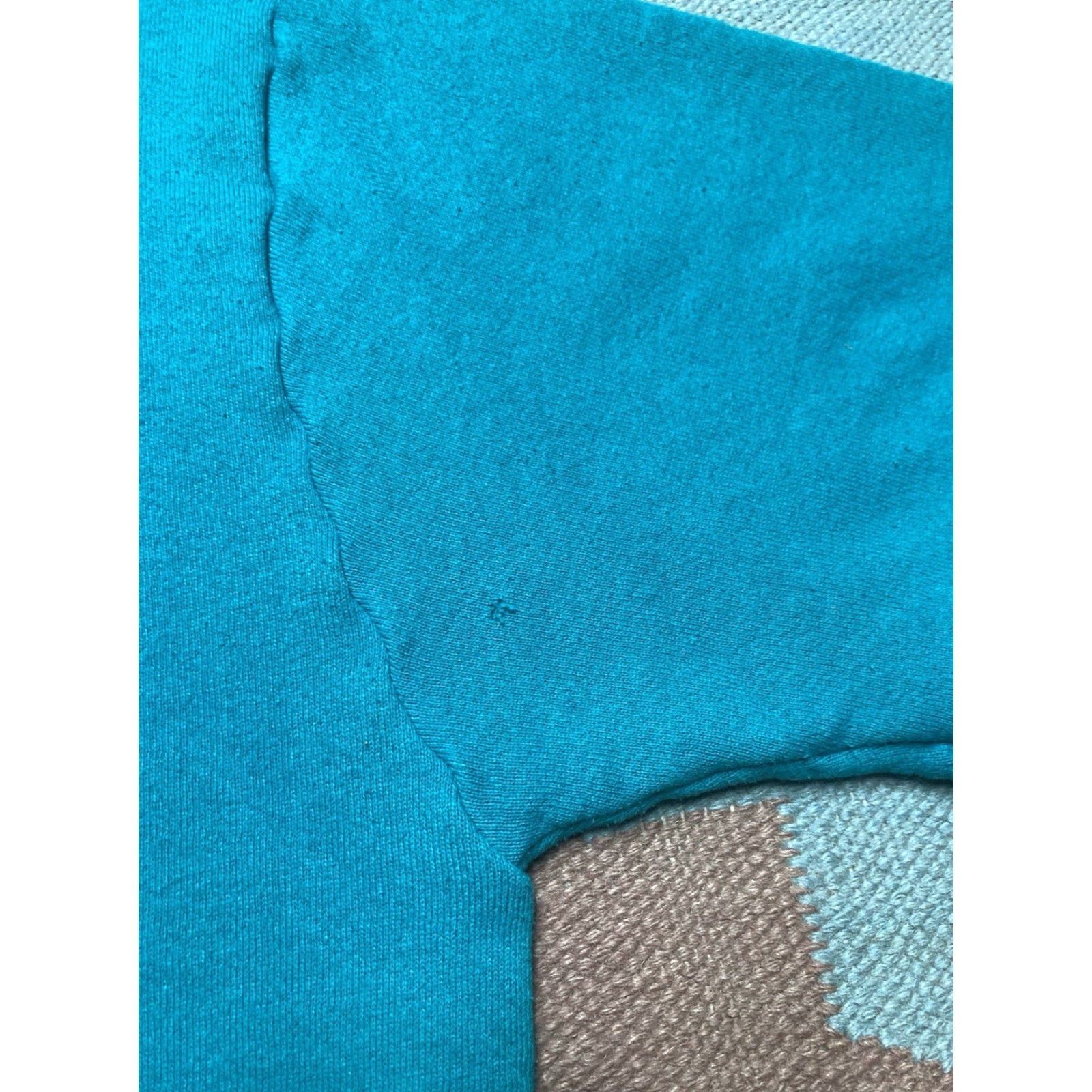 Fruit Of The Loom VINTAGE 90s Fruit of the Loom Sweatshirt Short Sleeve XL Teal Distressed Pullover Men G3 Size US XL / EU 56 / 4 - 6 Thumbnail