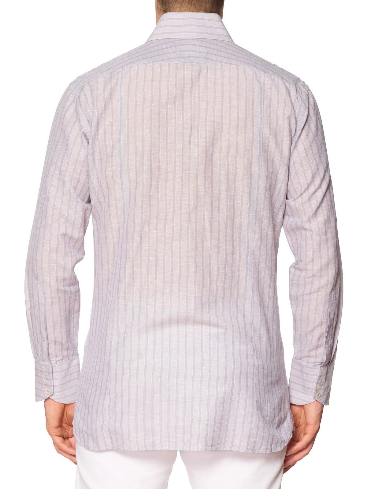 Tom Ford TOM FORD Gray Striped Cotton Dress Shirt EU 42 US 16.5 Size US M / EU 48-50 / 2 - 3 Thumbnail