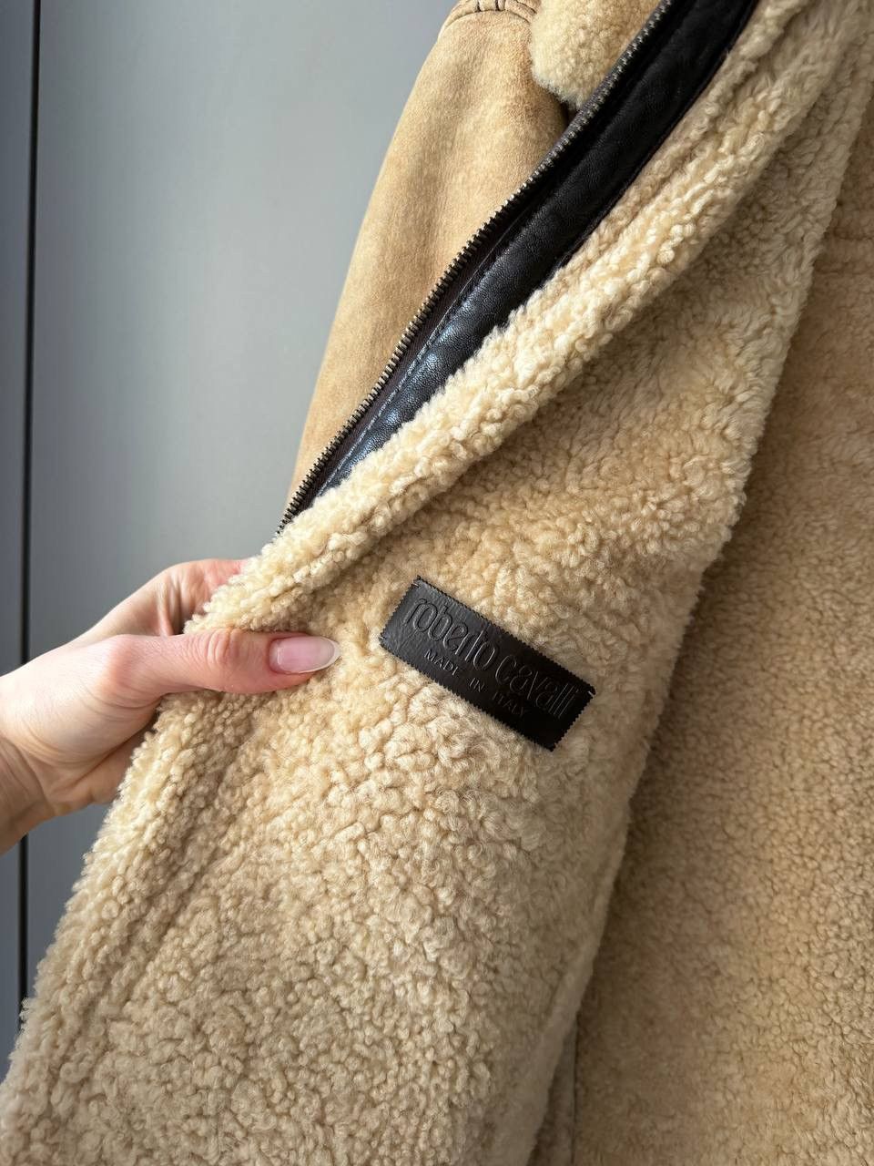 Roberto Cavalli Roberto Cavalli Shearling Leather Biker Fur Detail Jacket Size US L / EU 52-54 / 3 - 15 Thumbnail