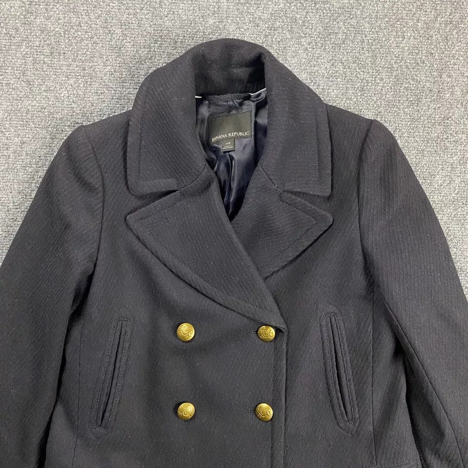 Banana Republic Banana Republic Pea Coat Women's XS Black Extra Small Size XS / US 0-2 / IT 36-38 - 2 Thumbnail