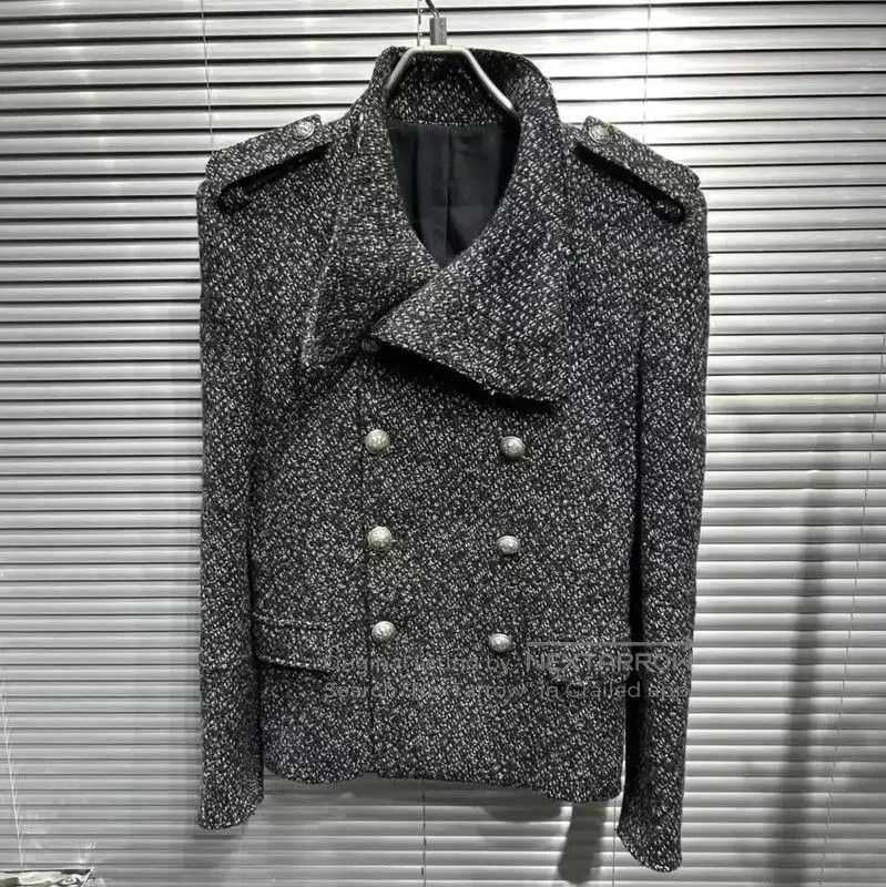 Balmain Balmain Multicolor Wool Blend Short Coat . Size US S / EU 44-46 / 1 - 1 Thumbnail