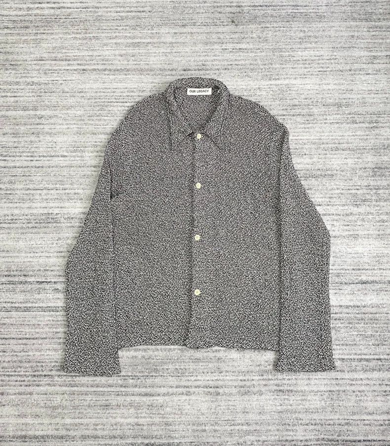 Our Legacy Our LegacySnowflake Knitted Cardigan Black and White Coarse Size US S / EU 44-46 / 1 - 1 Thumbnail