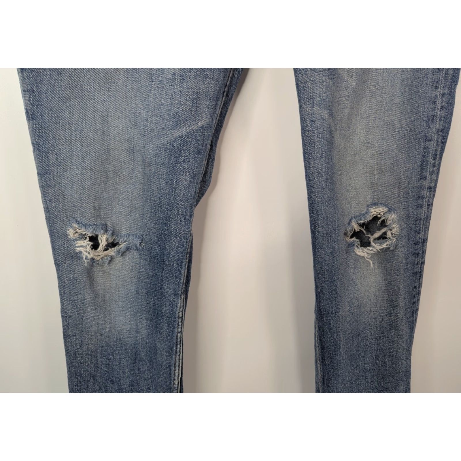 Levi's Levi's 511 Jeans Men's 32x30 Blue Distressed Slim Fit Straight Leg Denim Pants Size US 32 / EU 48 - 3 Thumbnail