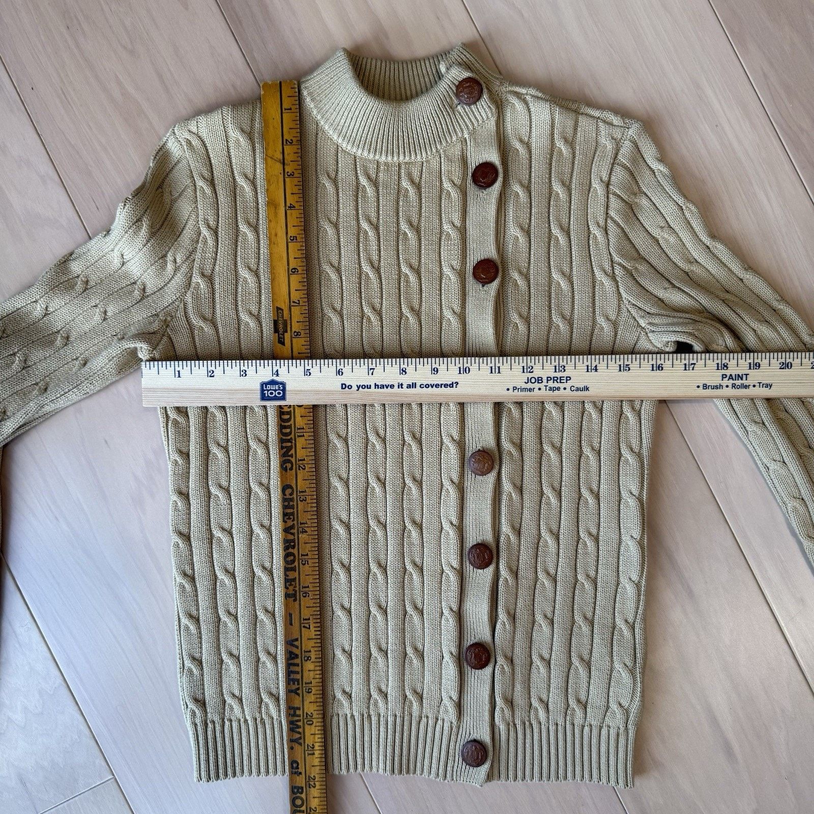 Lauren Ralph Lauren Lauren Ralph Lauren Cable Knit Sweater Women's Small Khaki Size S / US 4 / IT 40 - 3 Thumbnail