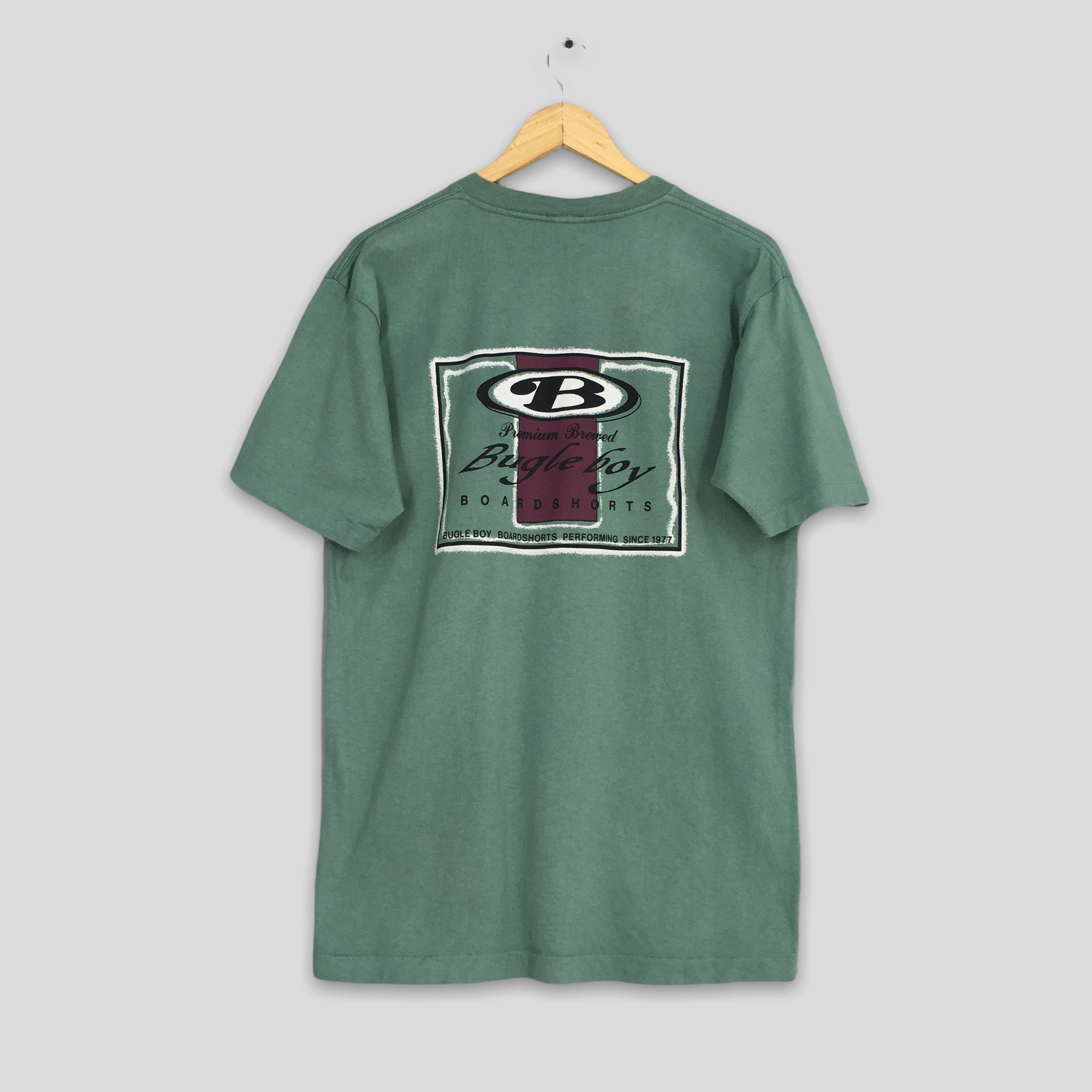 image of Vintage 90's Bugle Boy Boardshorts Usa Tshirt Medium in Green, Men's