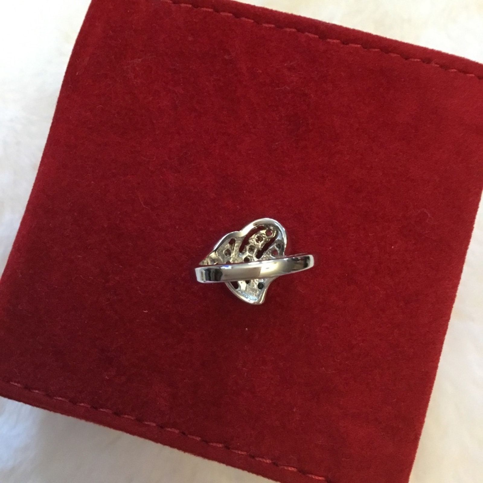 Other Sterling Silver Flower Crystals Ring Size ONE SIZE - 3 Thumbnail