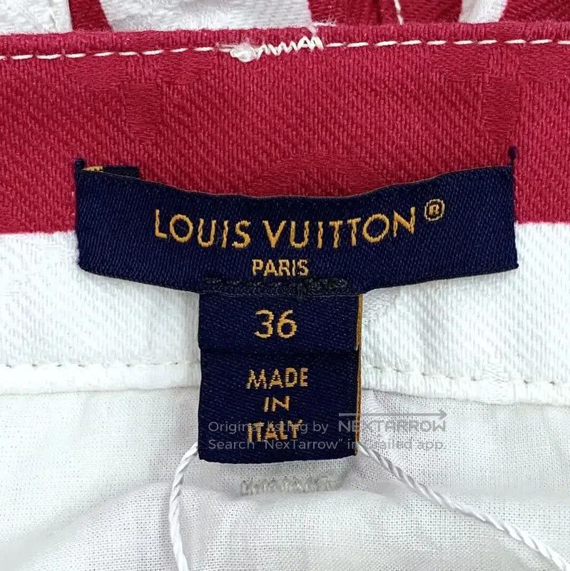Louis Vuitton Louis Vuitton Red and White Striped Casual Pants . Size 22" - 5 Thumbnail