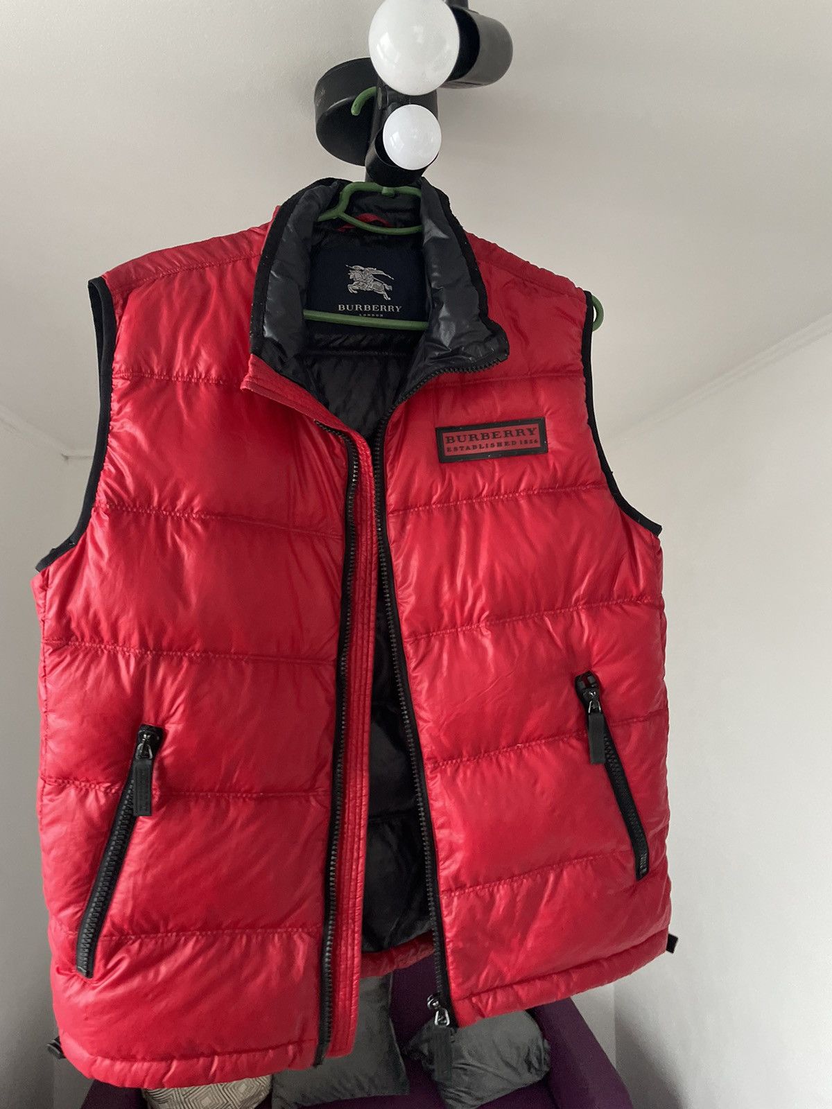 Burberry Rare💥 Burberry Vintage Puffer Vest Y2K Glamour Drip Trapper Size US L / EU 52-54 / 3 - 8 Thumbnail