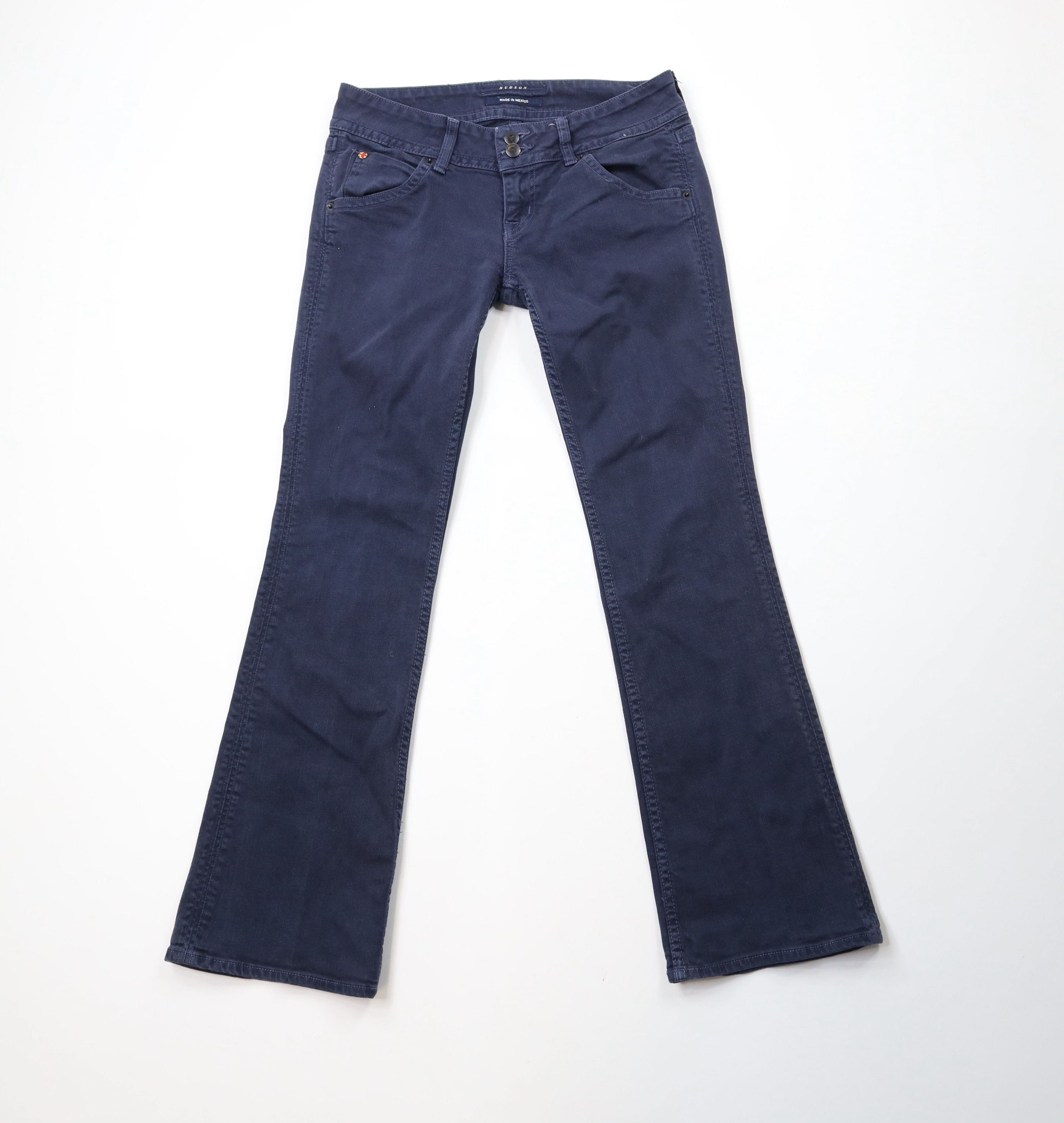 Vintage Hudson Jeans Flared Bootcut Stretch Denim Jeans Navy Blue Size 28" / US 6 / IT 42 - 1 Thumbnail