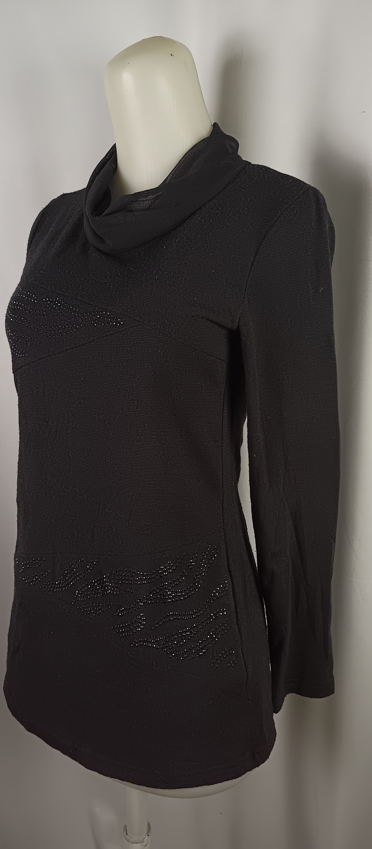 Designer × Japanese Brand Eclair by Hui Women's Rhinestone Long Sleeve Tshirt Size M / US 6-8 / IT 42-44 - 13 Thumbnail