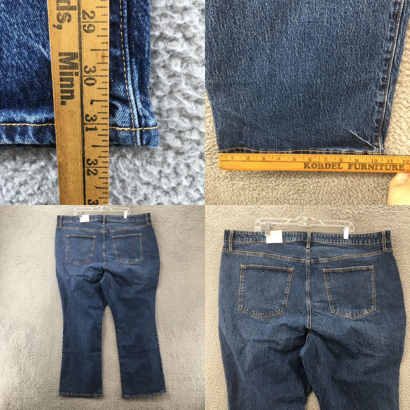 Vintage Universal Thread Jeans Bootcut Womens 24W Blue Denim High Rise Zip NEW Size 42" / US 20 - 8 Thumbnail