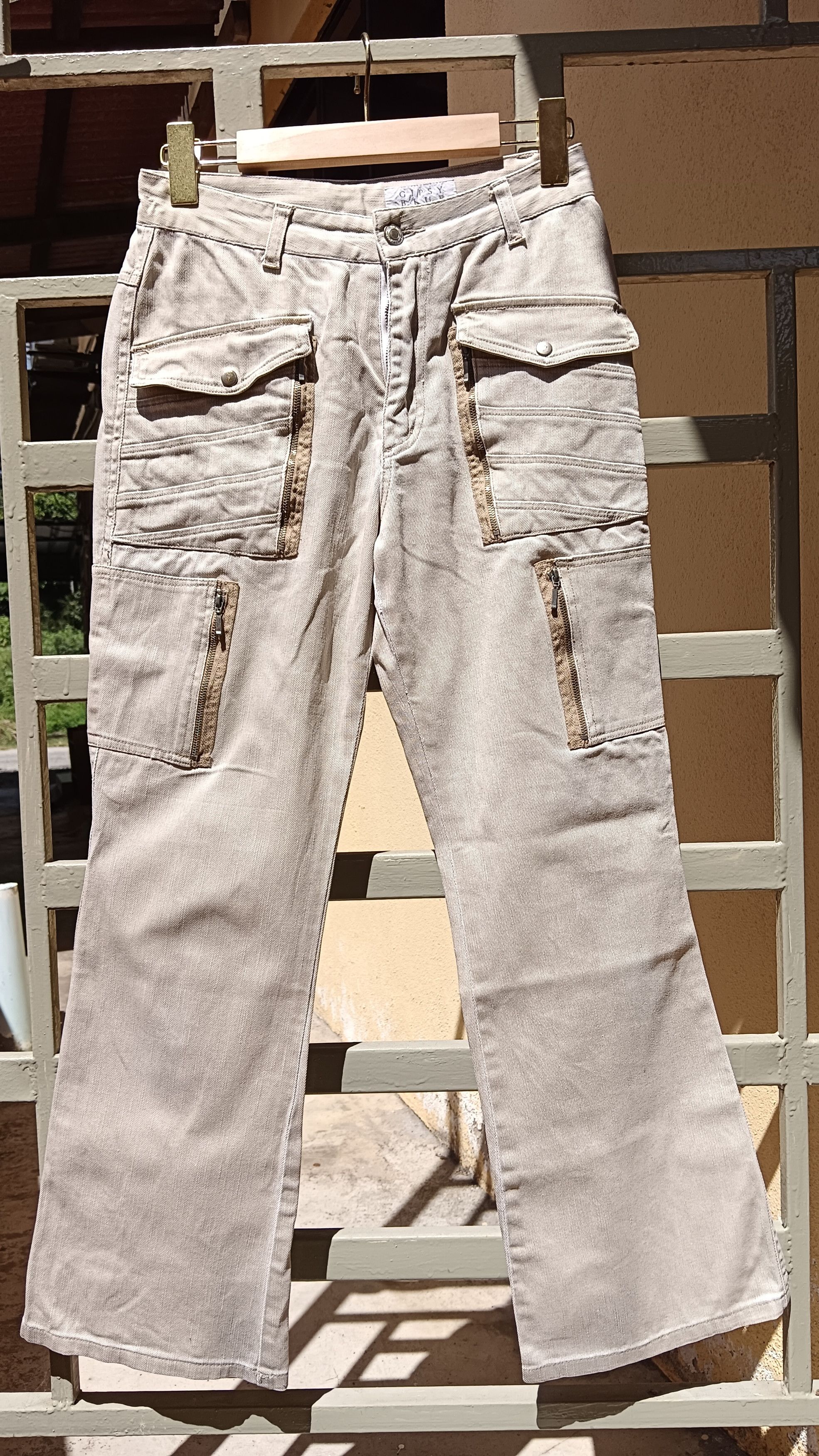 Gipsy Blue Multi Pocket Flare Bush Denim