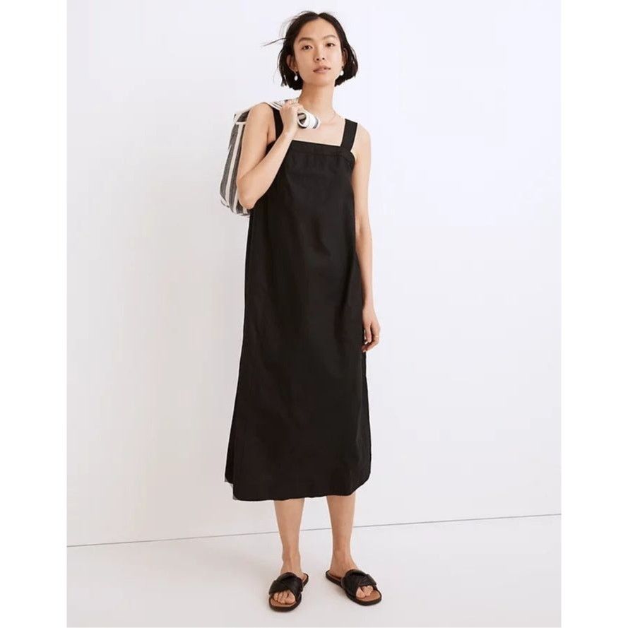 Madewell NWT Linen-Cotton Princess-Seamed Midi Dress $110 X-LARGE Size XL / US 12-14 / IT 48-50 - 1 Thumbnail