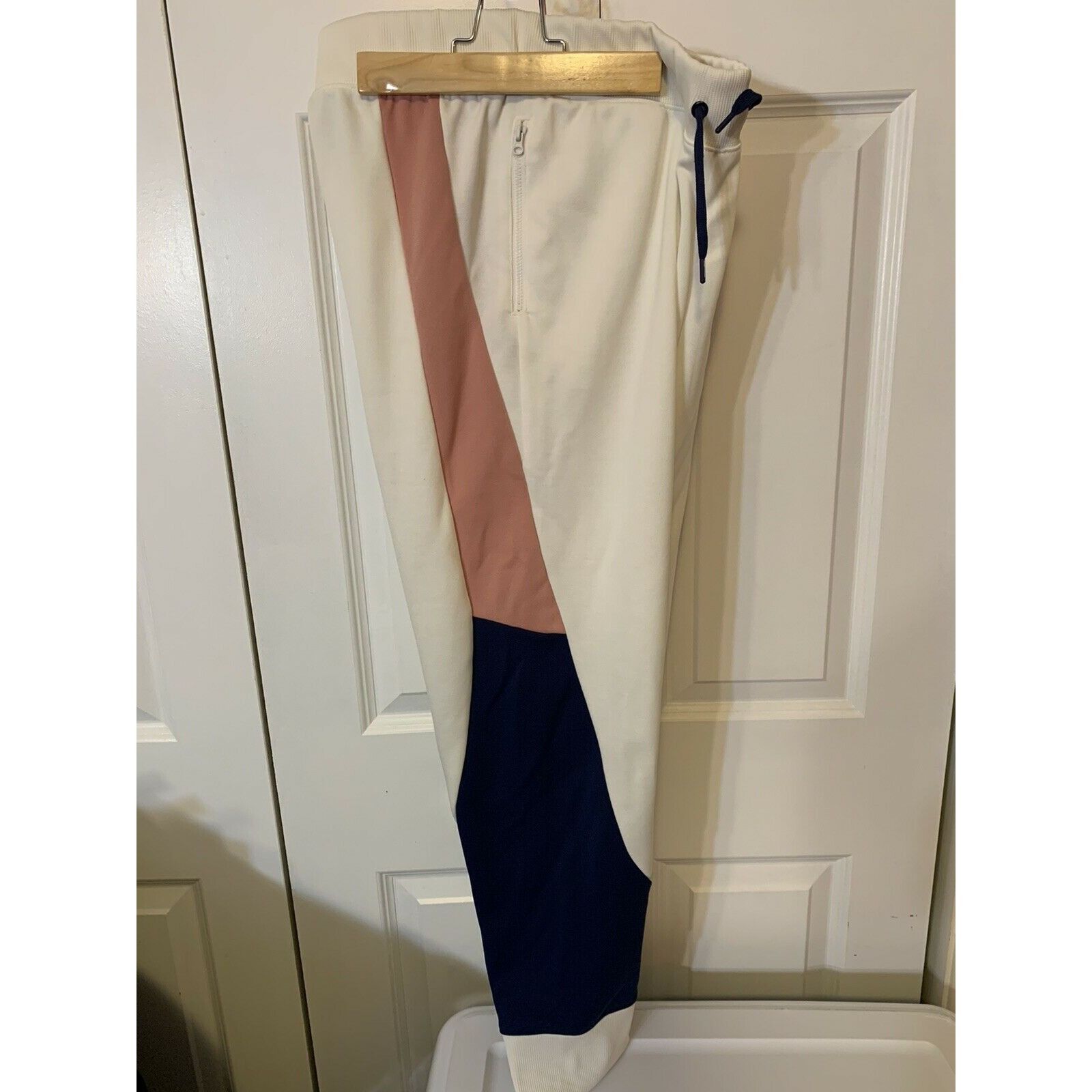 Nike Nike Women's Size L Jogging Pants Black Pink Stripe Drawstri Size 33" - 6 Thumbnail