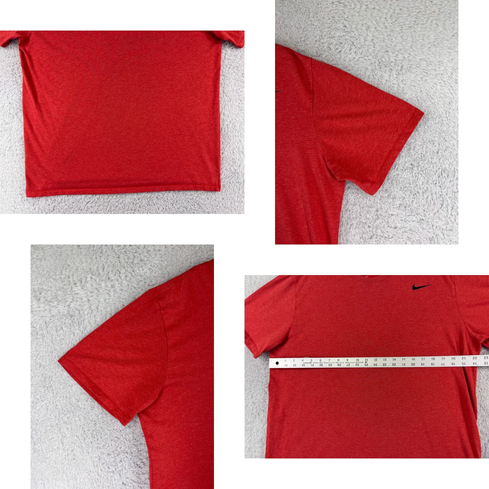 Nike Nike Shirt Mens XL Red Swoosh Short Sleeve Crew Neck Cotton Blend Gym Size US XL / EU 56 / 4 - 8 Thumbnail