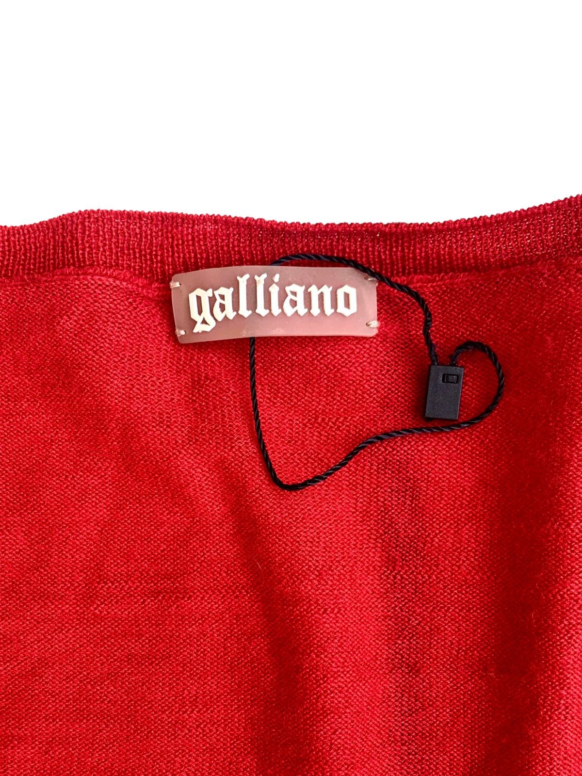 John Galliano John Galliano Red Cardigan Newspaper Print Provocateur Size S / US 4 / IT 40 - 4 Thumbnail