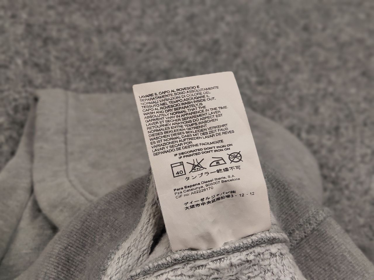 Diesel Vintage Diesel Logo Gray Hoodie Y2K Style Size US M / EU 48-50 / 2 - 17 Thumbnail