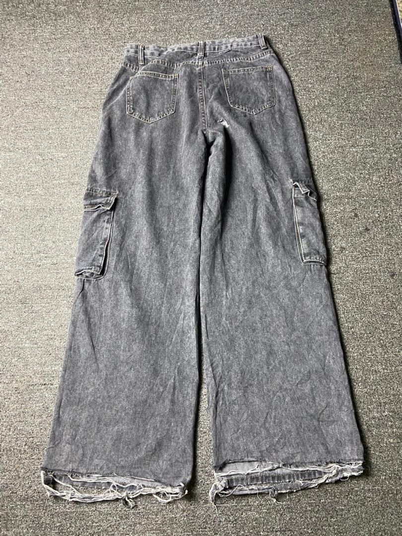 Japanese Brand Romme Brand Distressed Cargo Jeans (172) Size US 30 / EU 46 - 2 Thumbnail