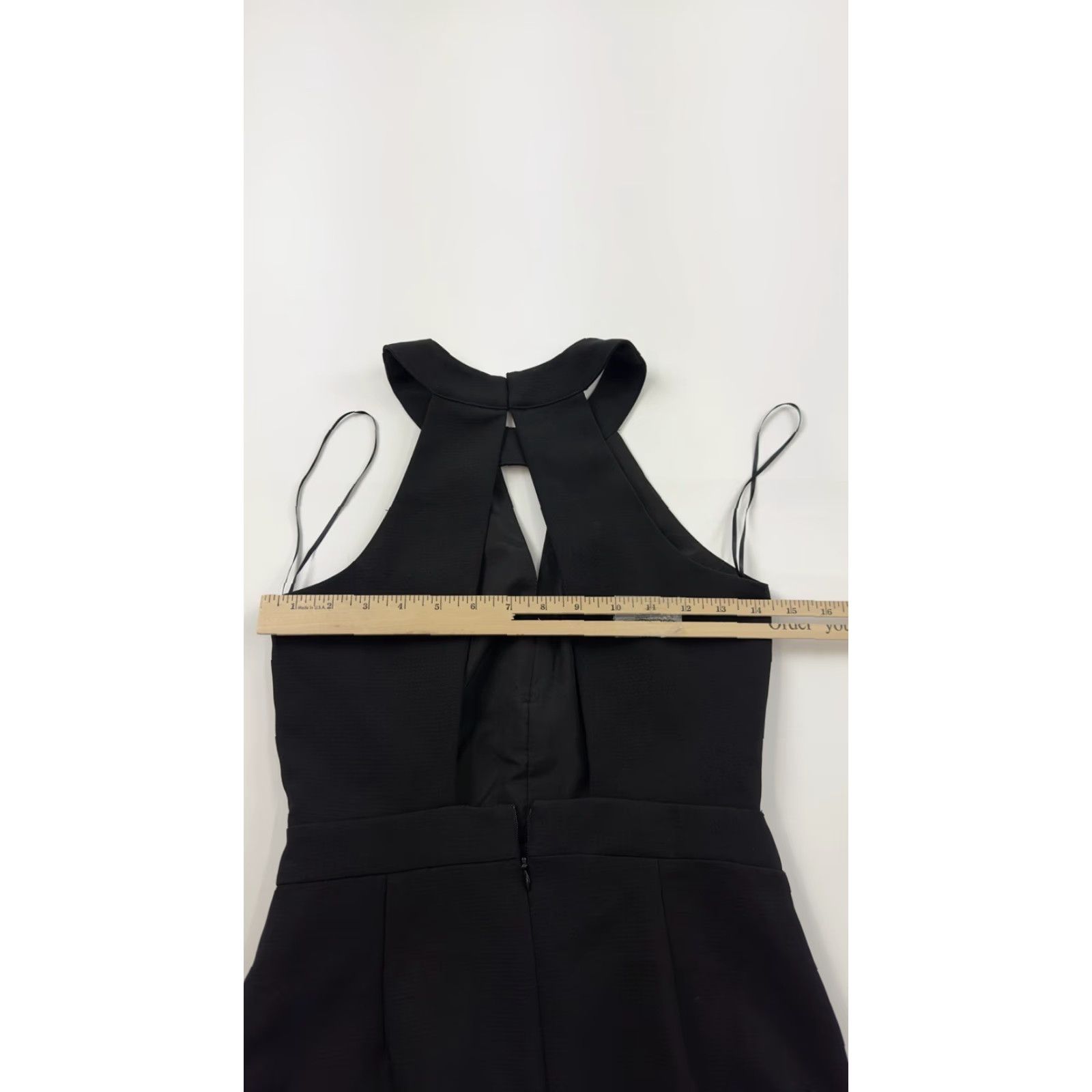 Vintage Adelyn Rae Dress Women’s XS Black Halter Keyhole Ruffles Knee Length Party Cocktail Wedding Dress Size XS / US 0-2 / IT 36-38 - 7 Thumbnail