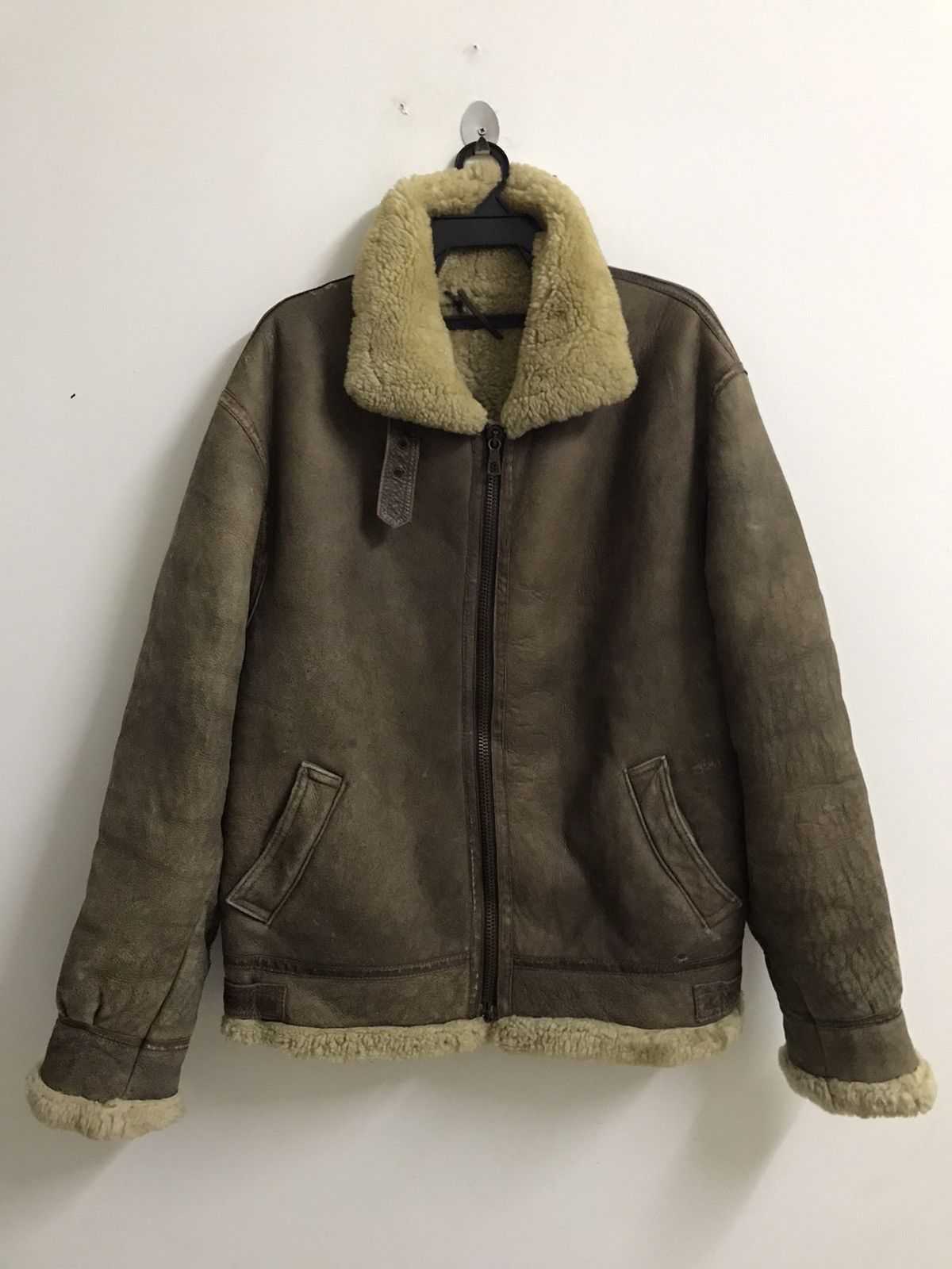 Vintage Virgin Voyage Sherpa Leather B3 Jacket