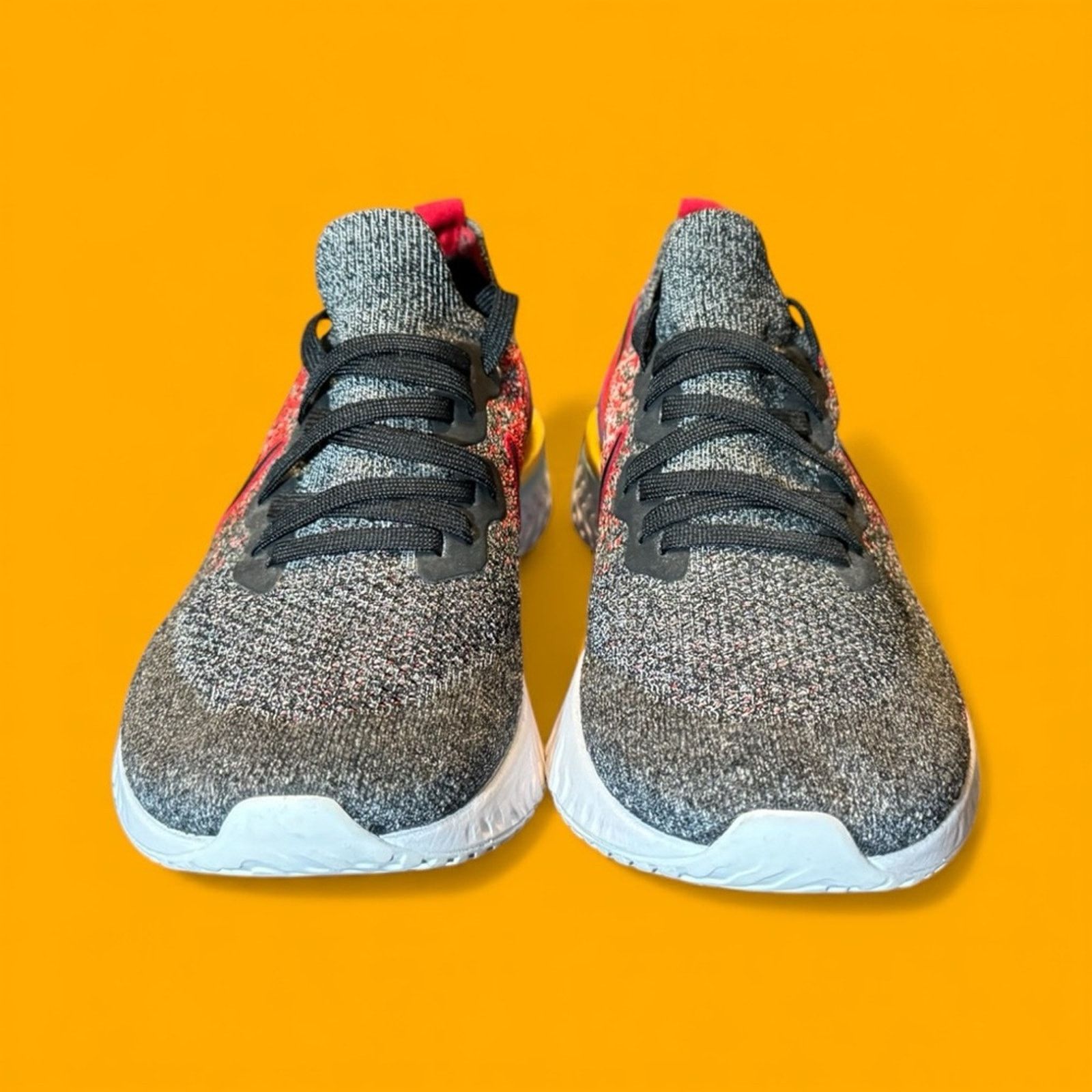 Nike Nike Epic React Flyknit 2 Black University Red Size US 10 / EU 43 - 3 Thumbnail