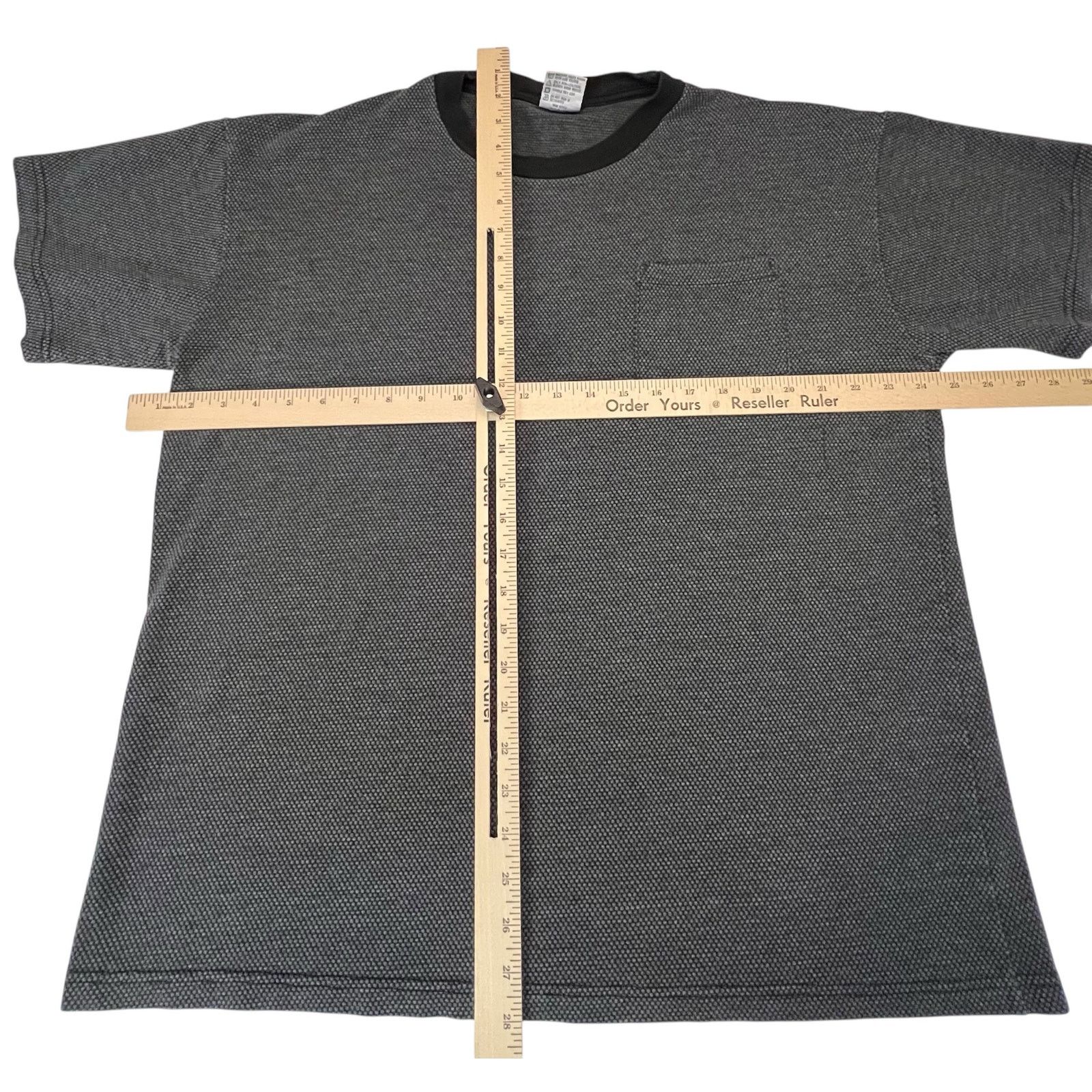 Other ZIM USA XL Knit T-Shirt Black & Gray Short Sleeve Pocket Tee Size US XL / EU 56 / 4 - 7 Thumbnail