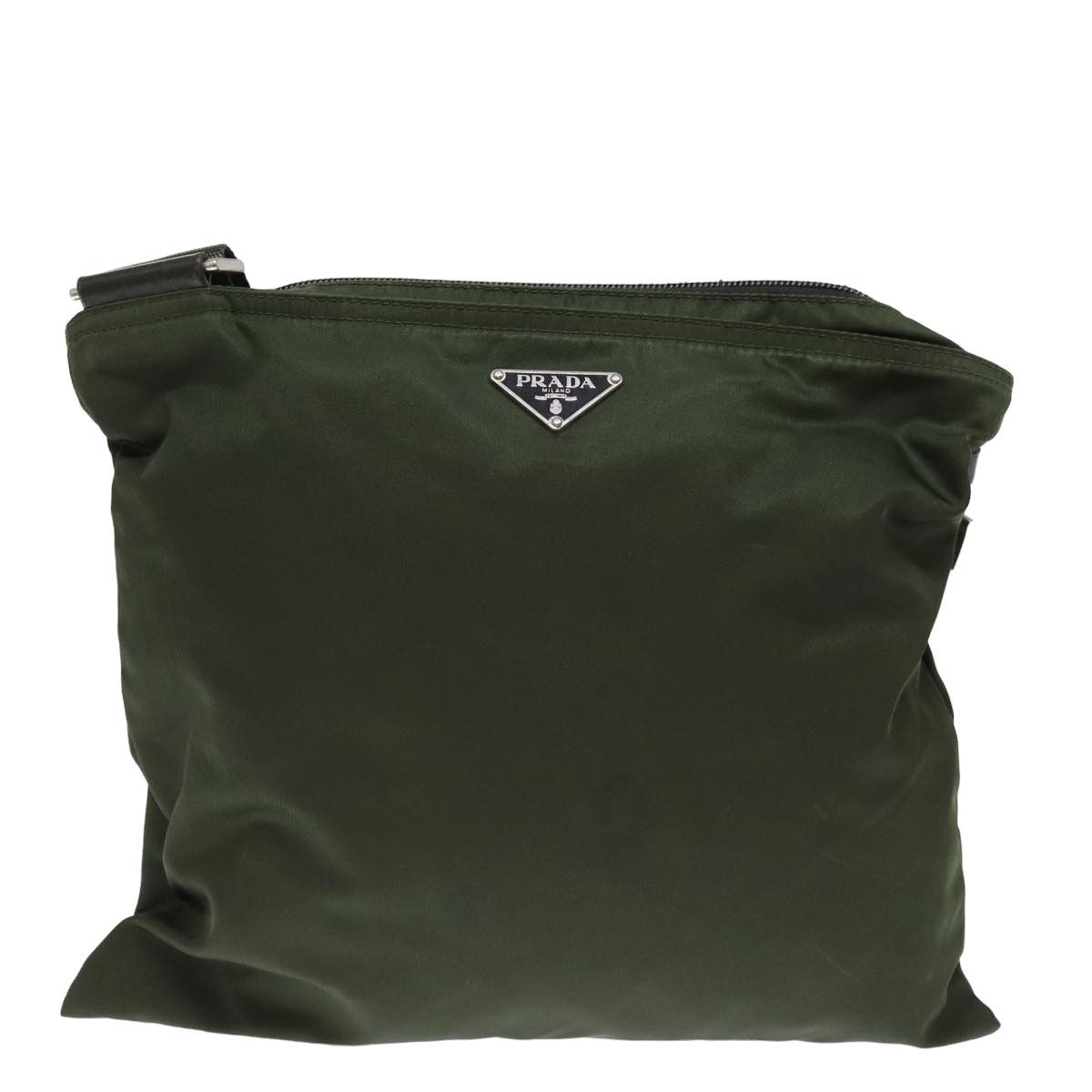 Prada Tessuto Khaki Synthetic Shoulder Bag (Pre-Owned) Size ONE SIZE - 1 Thumbnail