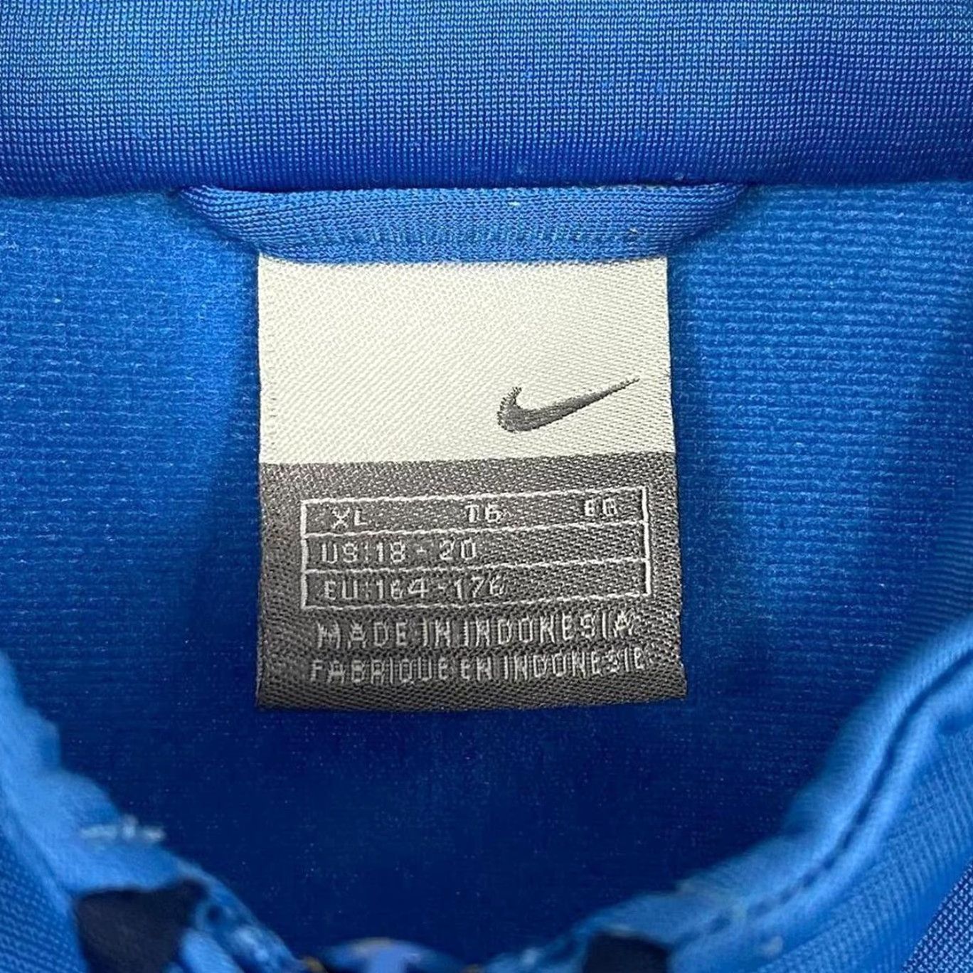 Nike Nike Embroidered Swoosh Logo Tracksuit Jacket Blue XS/Large? (handle sizing) - Note: Original Size S, XL tag; Blue Nike Jacket Men XLY Small? Size US 29 - 4 Thumbnail