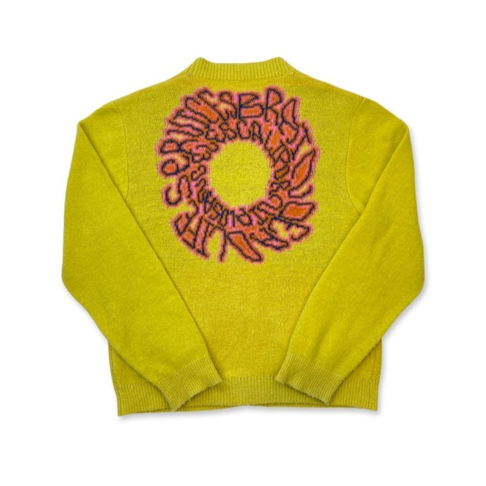 Brain Dead Brain Dead Devils Wool Blend Knit Sweater Cardigan Gold XS Size US XS / EU 42 / 0 - 7 Thumbnail