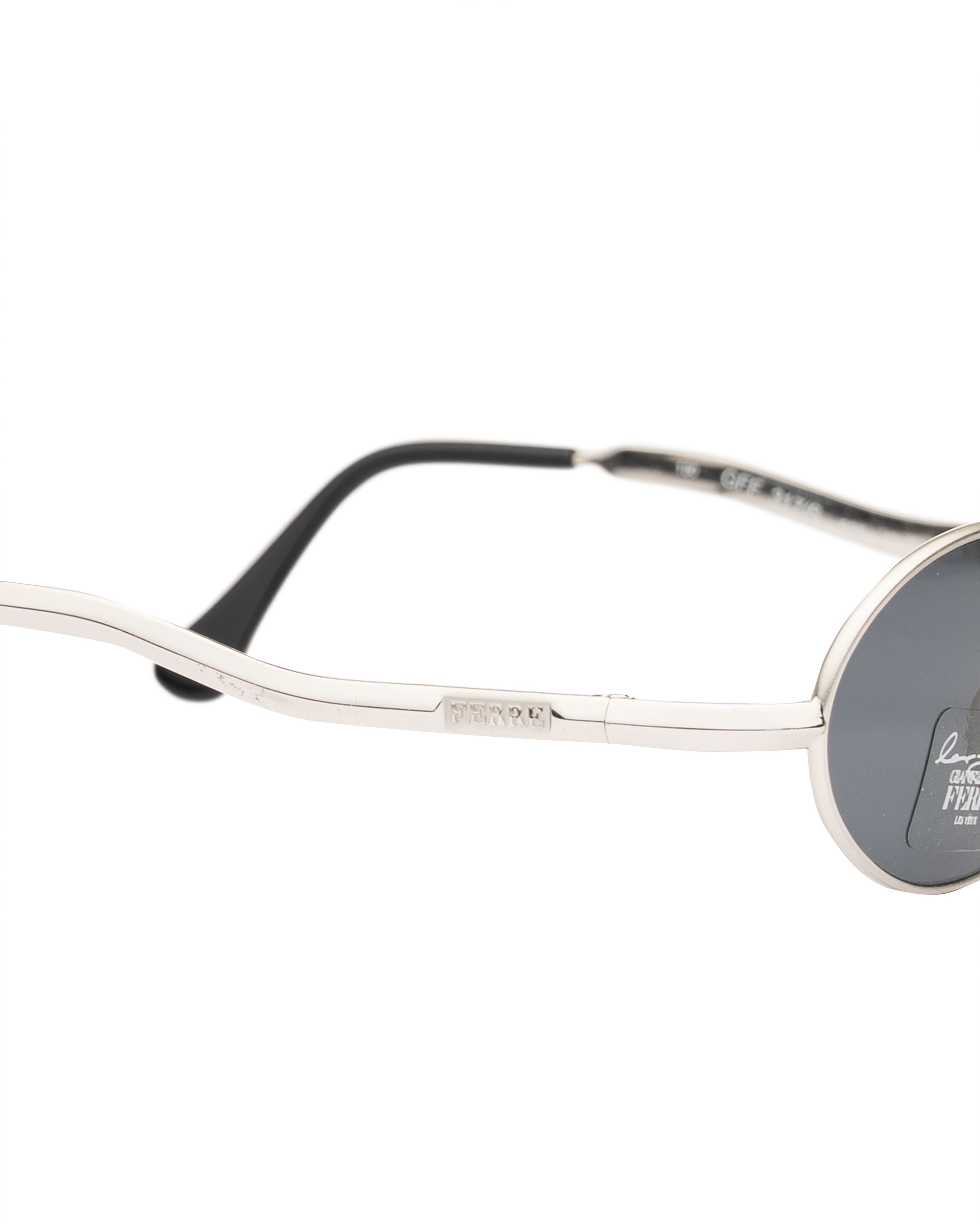 Gianfranco Ferre Gianfranco Ferre '90s Silver Bent Temples Oval Sunglasses Size ONE SIZE - 3 Thumbnail