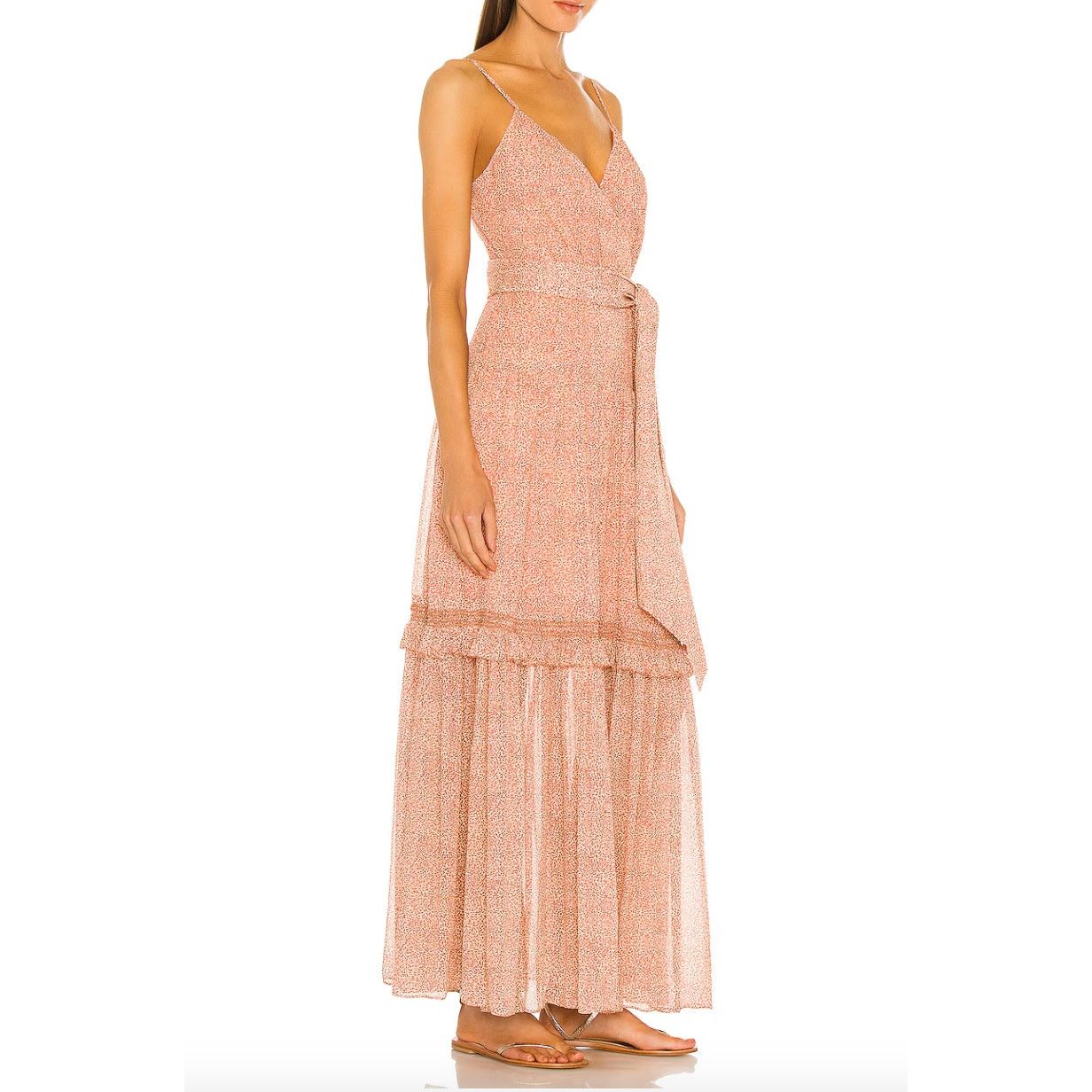 Jonathan Simkhai Simkhai Gia Printed Silk Crinkle Chiffon Tiered Maxi Dress Size S / US 4 / IT 40 - 2 Thumbnail