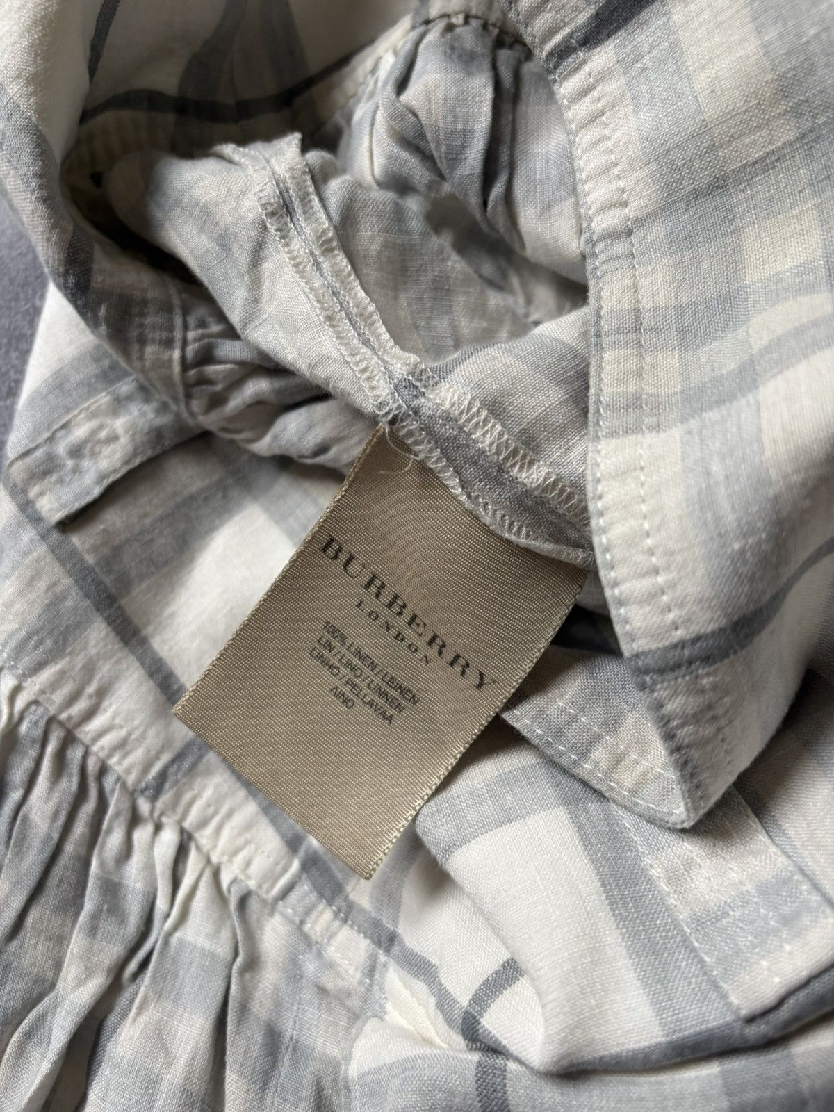 Burberry Vintage Burberry Luxury Nova Check Pocket Linen Skirt Size 26" / US 2 / IT 38 - 10 Thumbnail