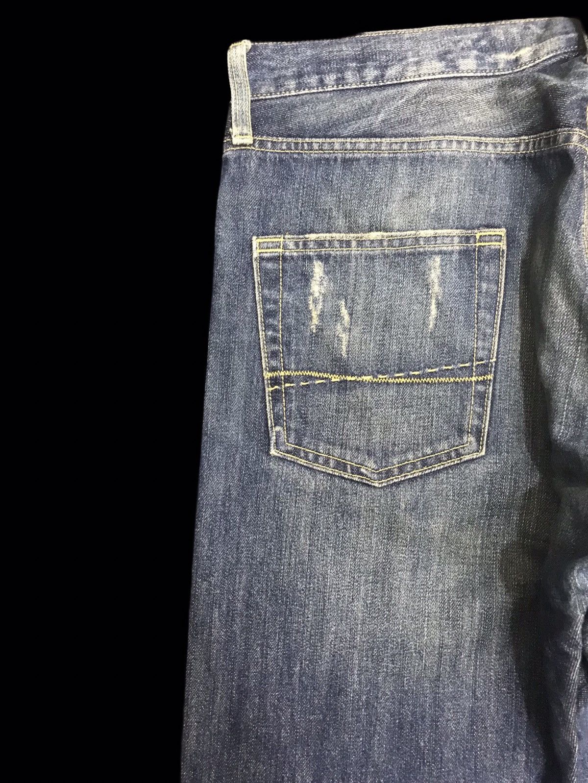 Japanese Brand 💥DENIM ART💥PURPLE&YELLOW JAPAN SICK DISTREESED DENIM F266 Size US 35 - 12 Thumbnail