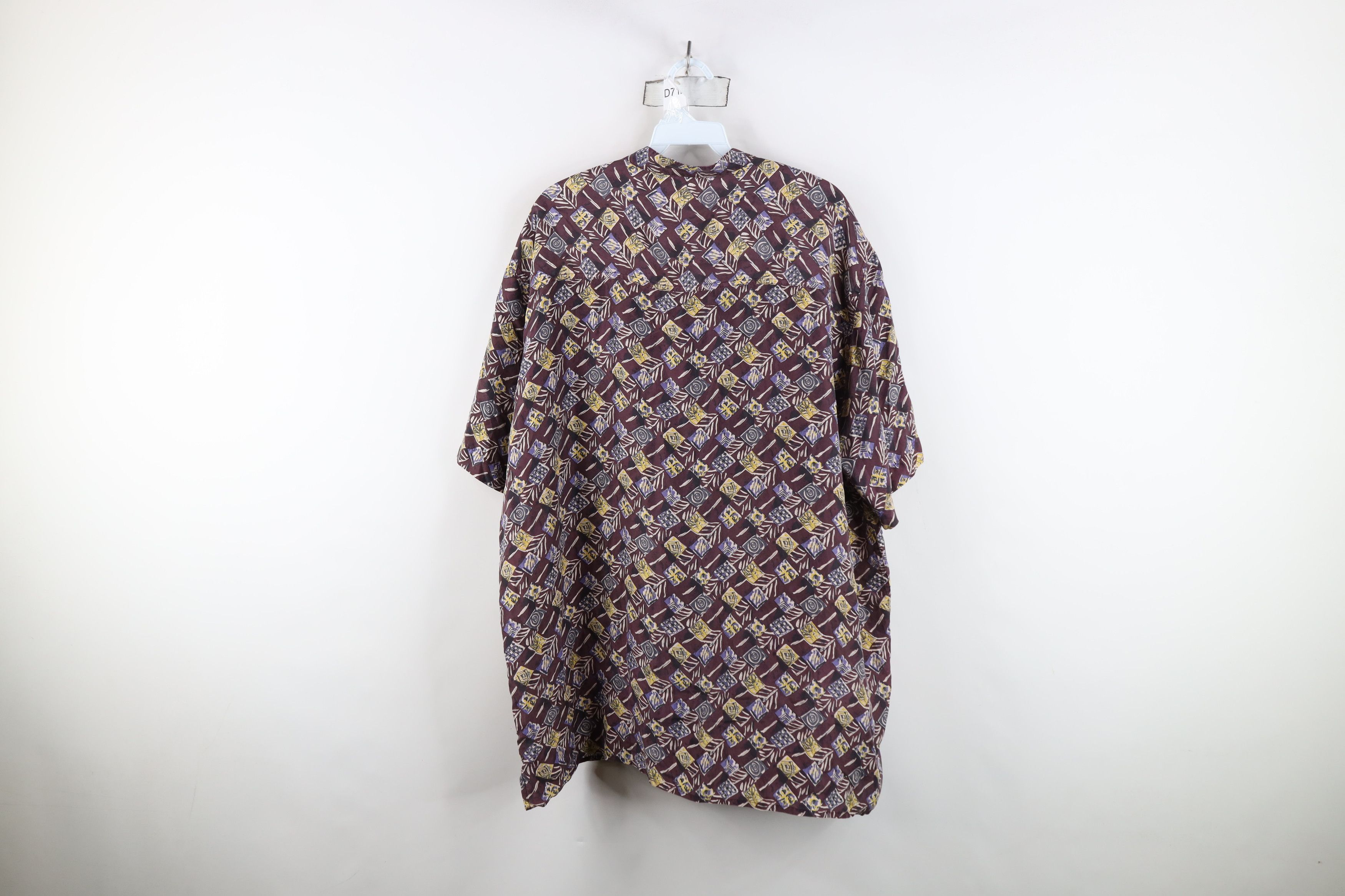 Vintage Vintage 90s Streetwear Flower Silk Band Collar Button Shirt Size US XL / EU 56 / 4 - 8 Thumbnail