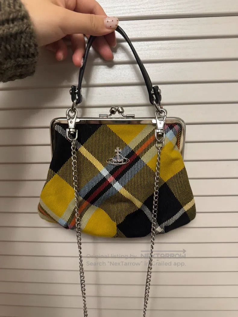 Vivienne Westwood Vivienne Westwood size os Yellow Plaid Canvas with Chain St Size ONE SIZE - 1 Thumbnail