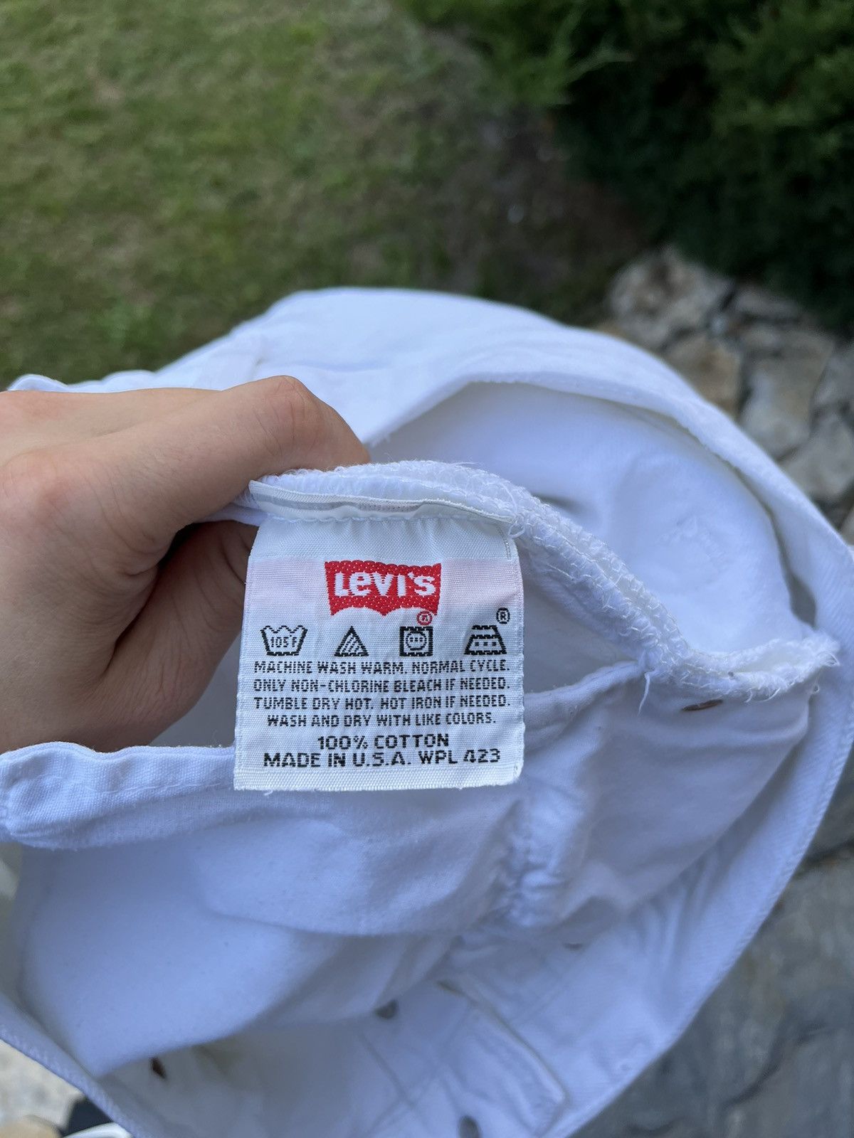 Levi's × Levi's Vintage Clothing × Vintage Vintage 90s Levi’s 501 white 34x32 denim jeans made in USA Size US 34 / EU 50 - 15 Thumbnail
