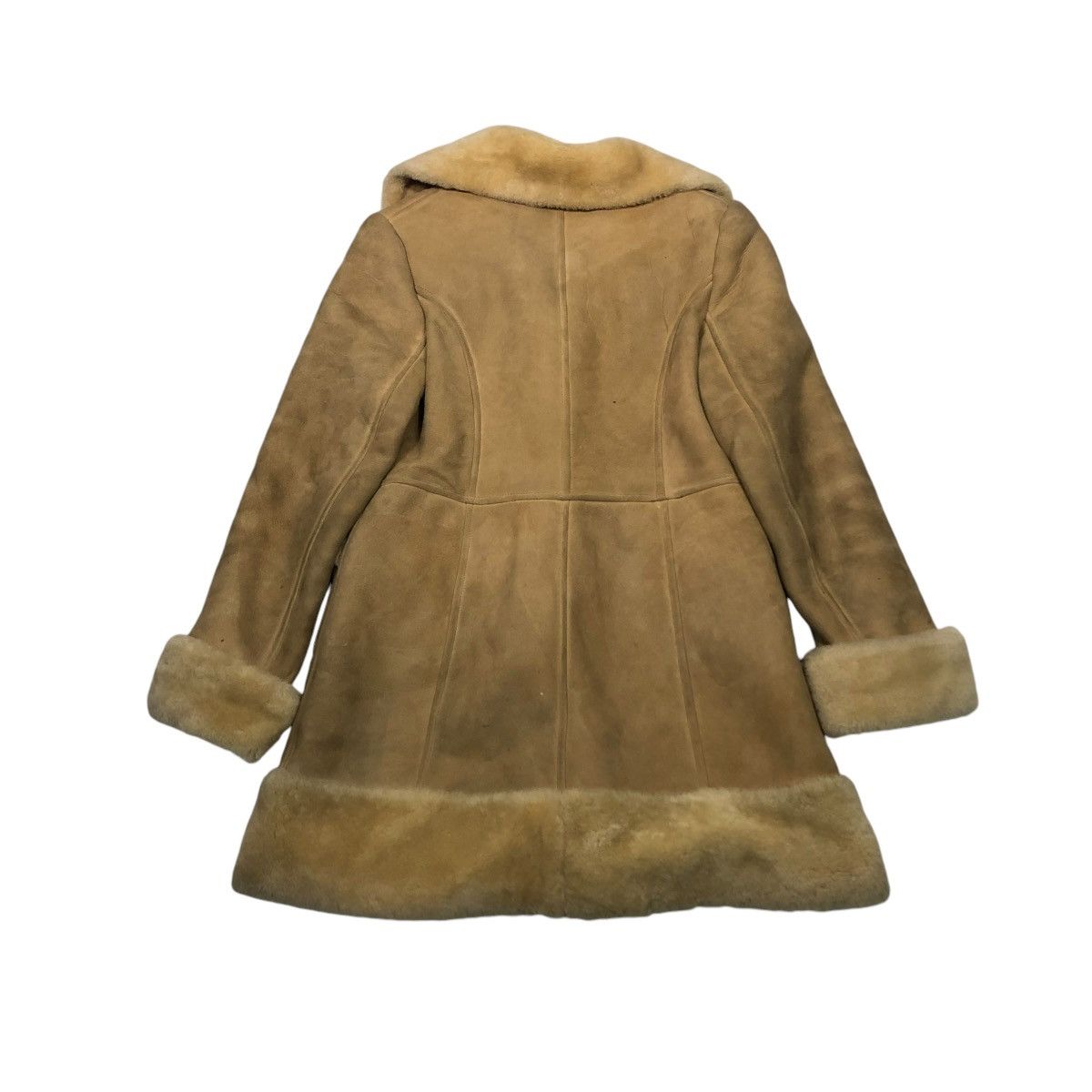 Vintage 🔥VINTAGE SHEARLING LEATHER JACKET MINK FUR BLANKET SCULLY Size US S / EU 44-46 / 1 - 2 Thumbnail