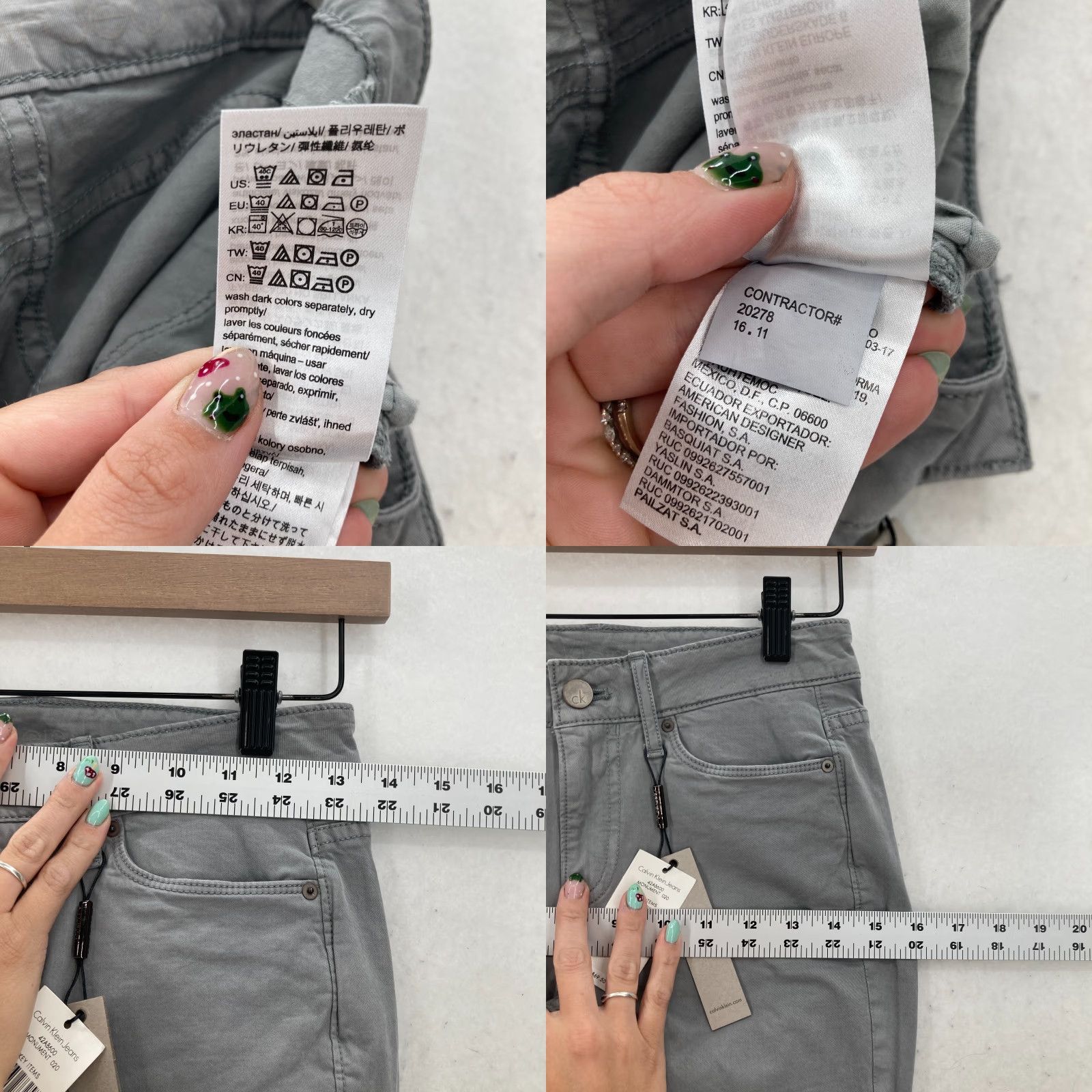 Calvin Klein Calvin Klein Jeans Women's 26 Gray Stretch 5-Pocket Pants Casual Preppy Modern Size 26" / US 2 / IT 38 - 8 Thumbnail