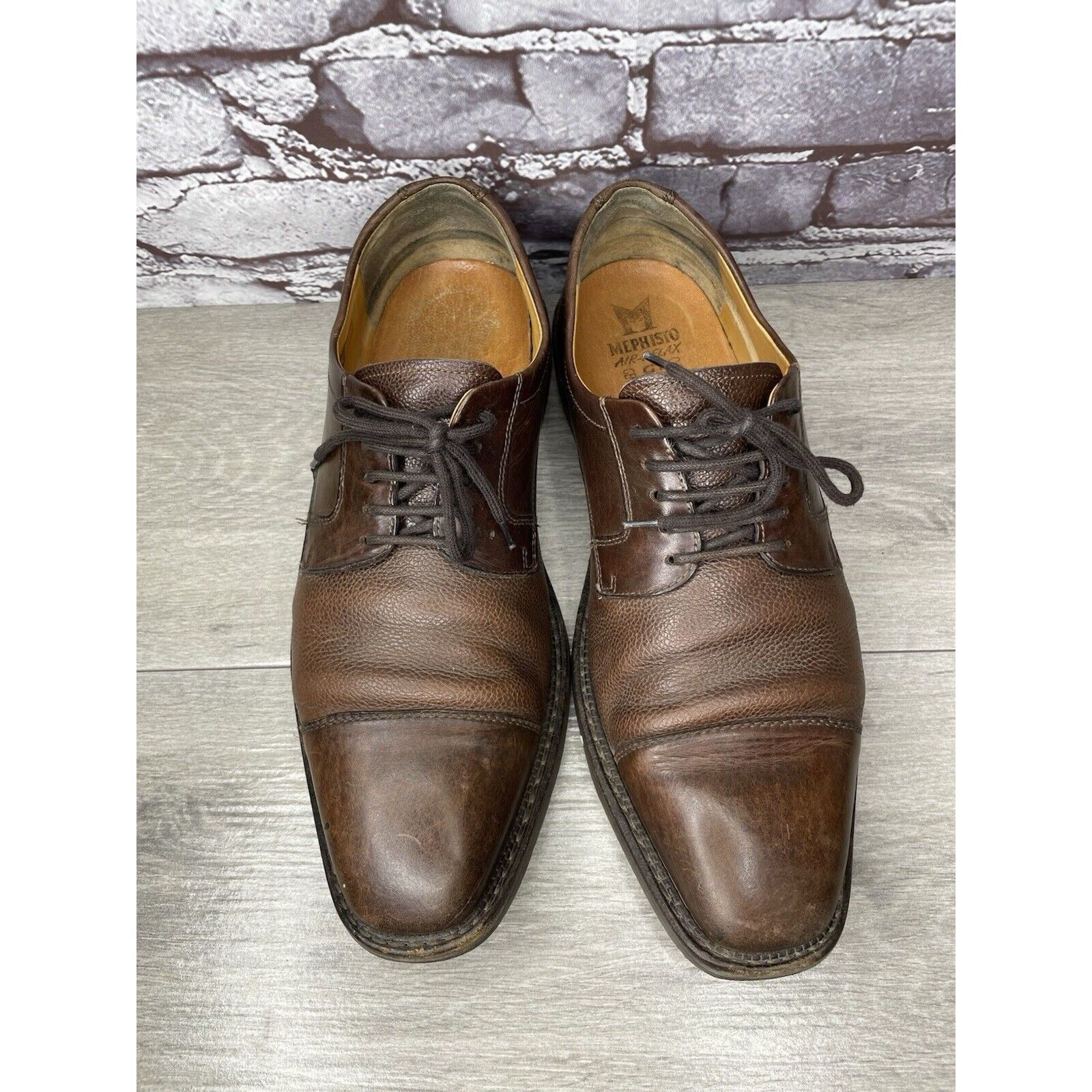 Mephisto Mephisto Goodyear Welt Brown Leather Oxfords Cap Toe Shoes M Size US 9.5 / EU 42-43 - 2 Thumbnail
