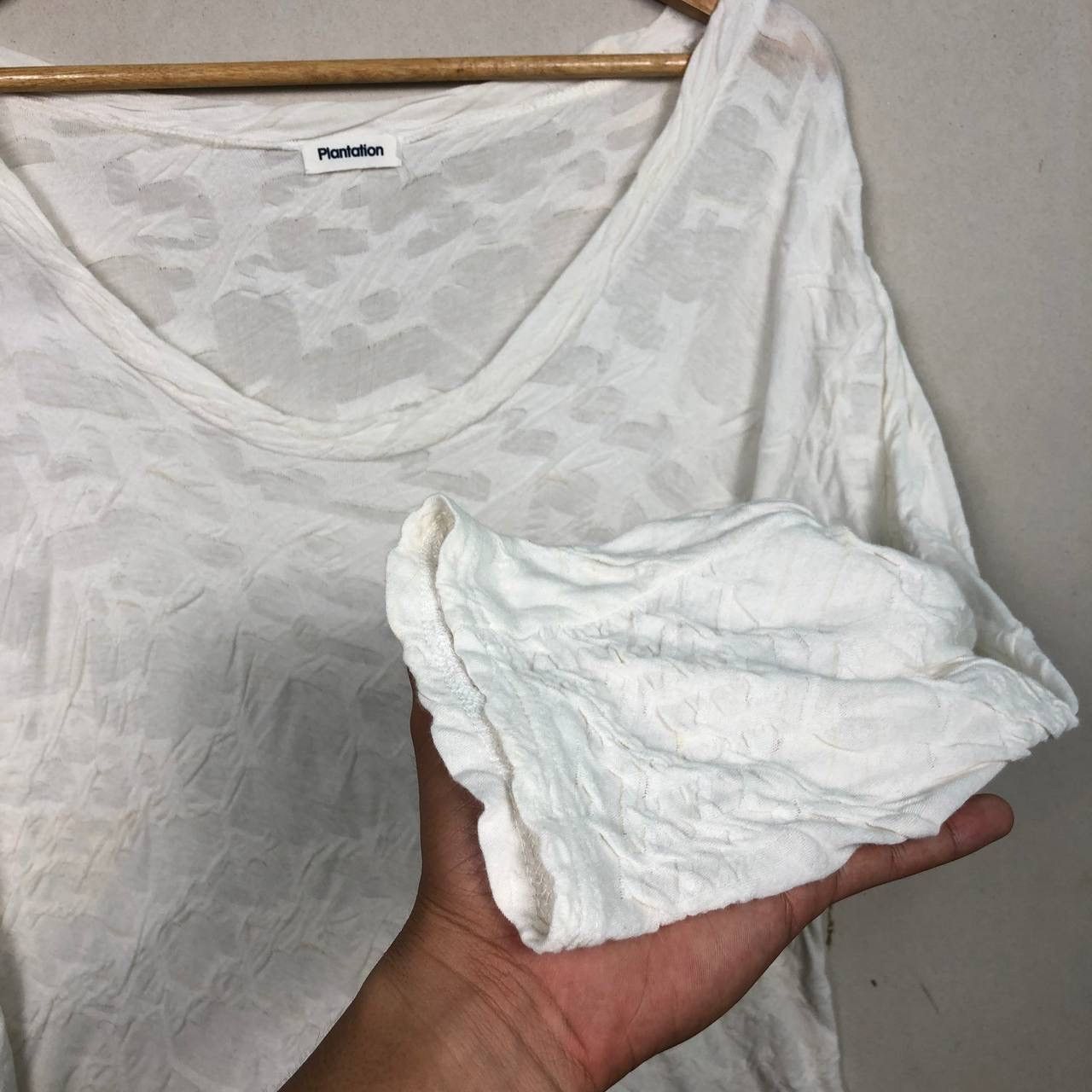 Issey Miyake Issey Miyake Plantation White Tshirt Size M / US 6-8 / IT 42-44 - 4 Thumbnail