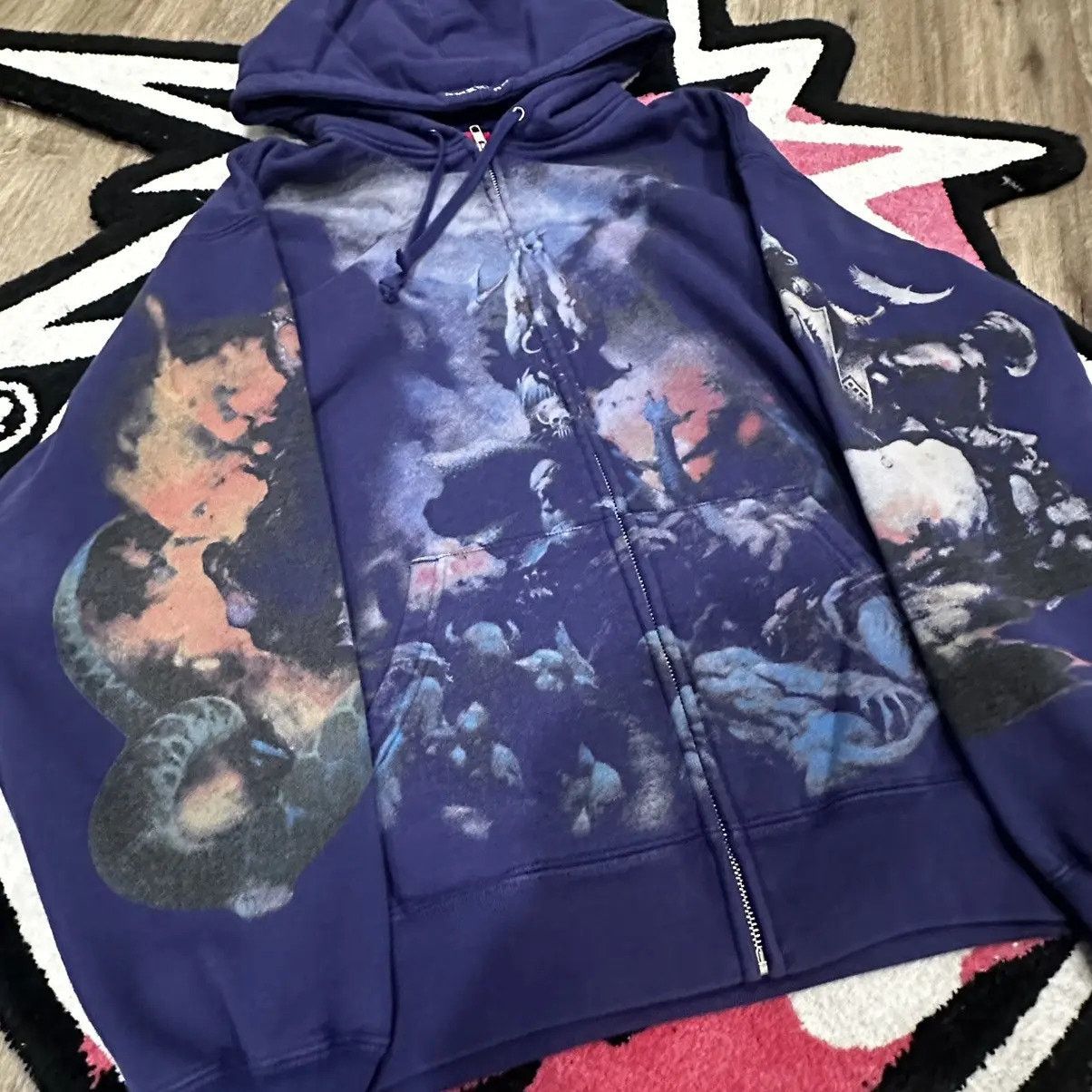 Supreme Frank Frazetta Zip Up Hooded Sweatshirt – Size Medium – New Size US M / EU 48-50 / 2 - 1 Thumbnail