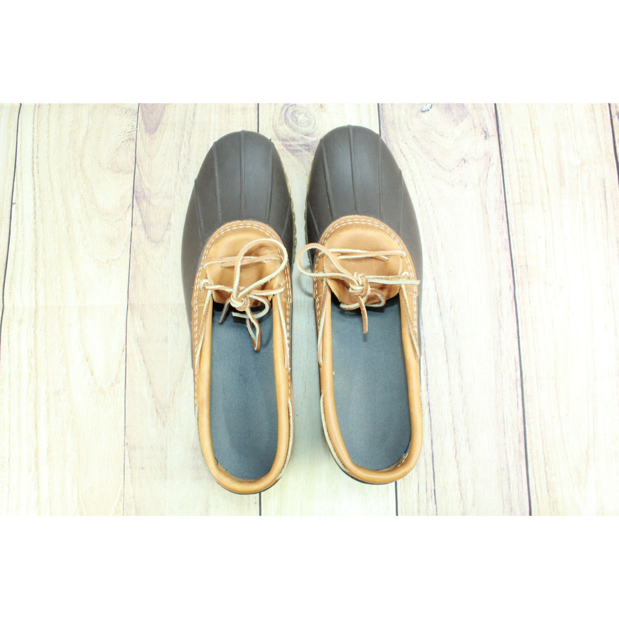 L.L. Bean × Leather LL Bean Rubber Slip On Unlined Moccasin Gumshoes Duck Boots Size US 14 / EU 47 - 6 Thumbnail