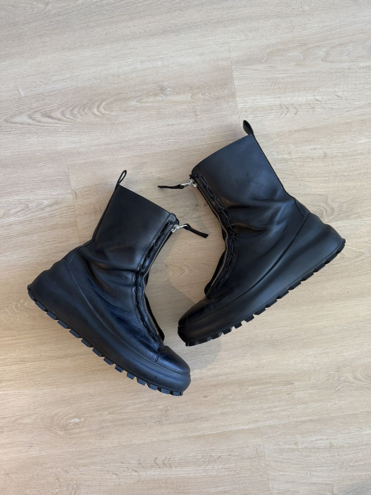 Stone Island Stone Island Leather Military Boot Size US 12 / EU 45 - 1 Thumbnail