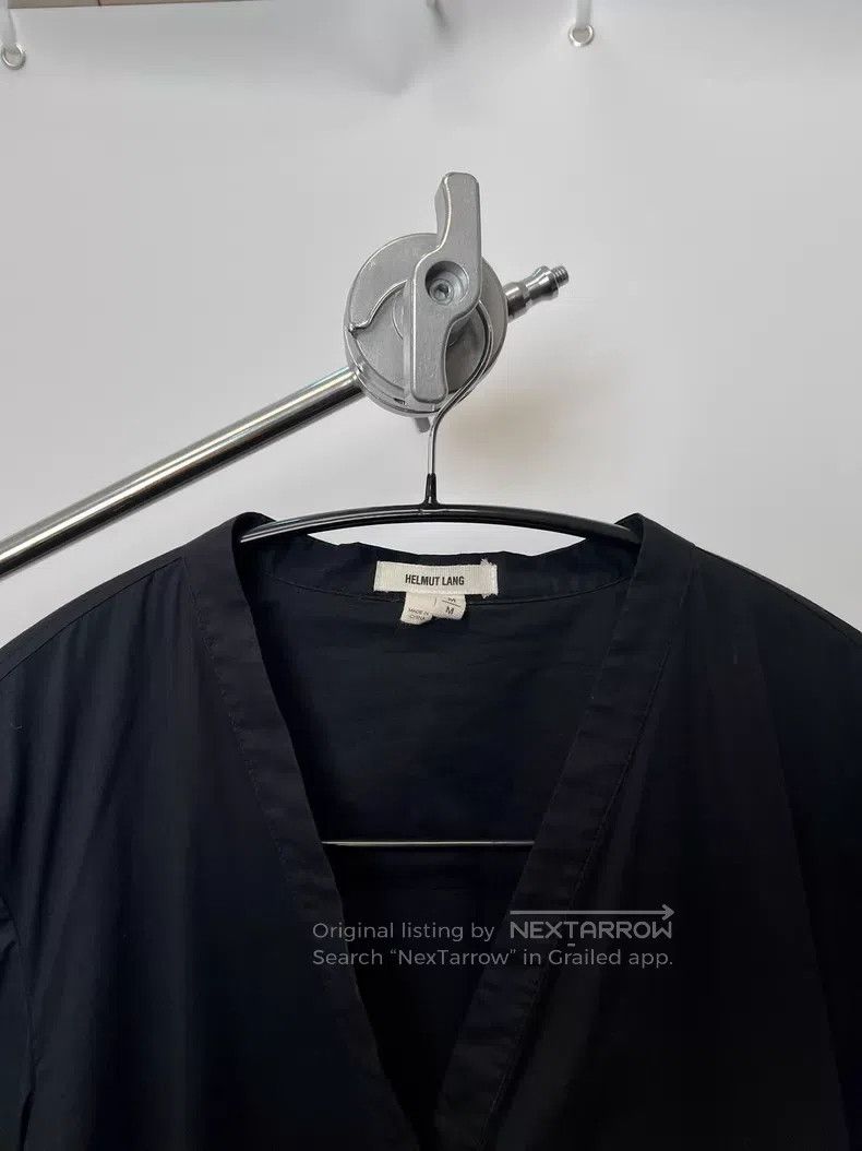 Helmut Lang Helmut Lang Hidden Button Mixed Fabric Drape Shirt Size M / US 6-8 / IT 42-44 - 3 Thumbnail
