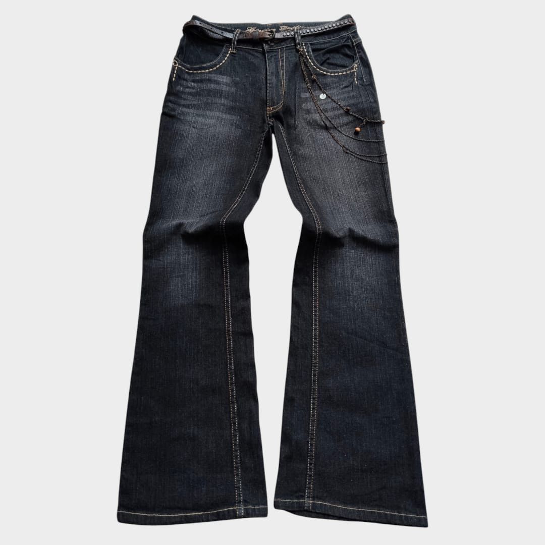 Le Grande Bleu (L.G.B.) El Road mandala pattern flap pocket flared jean Size US 30 / EU 46 - 1 Thumbnail