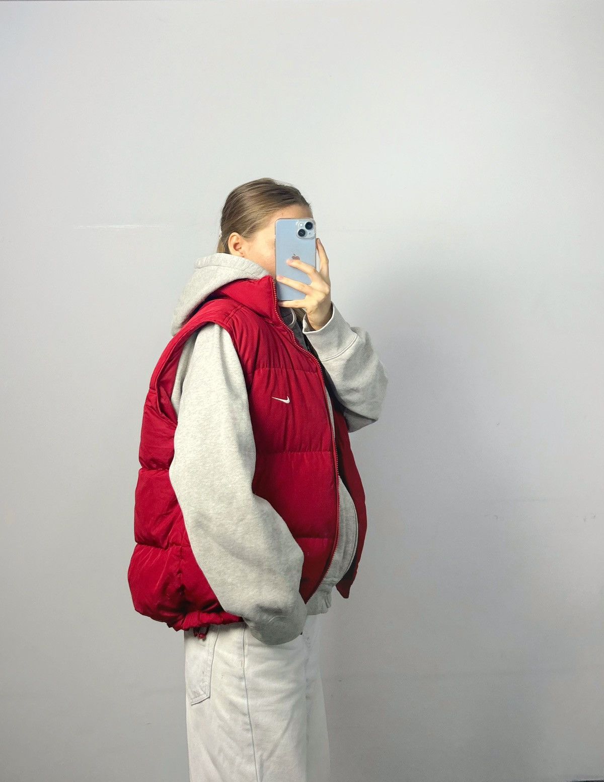 Nike Vintage Vest Nike swoosh drill down hooded rare y2k Size US S / EU 44-46 / 1 - 11 Thumbnail