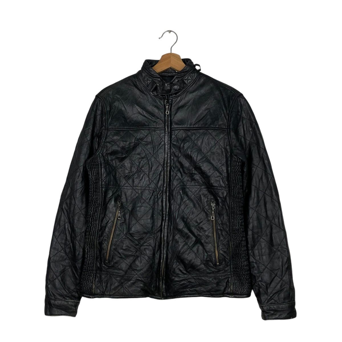 Japanese Brand 🔥VINTAGE BIKER LEATHER JACKET MALE & CO 14th ADDICTION Size US M / EU 48-50 / 2 - 3 Thumbnail