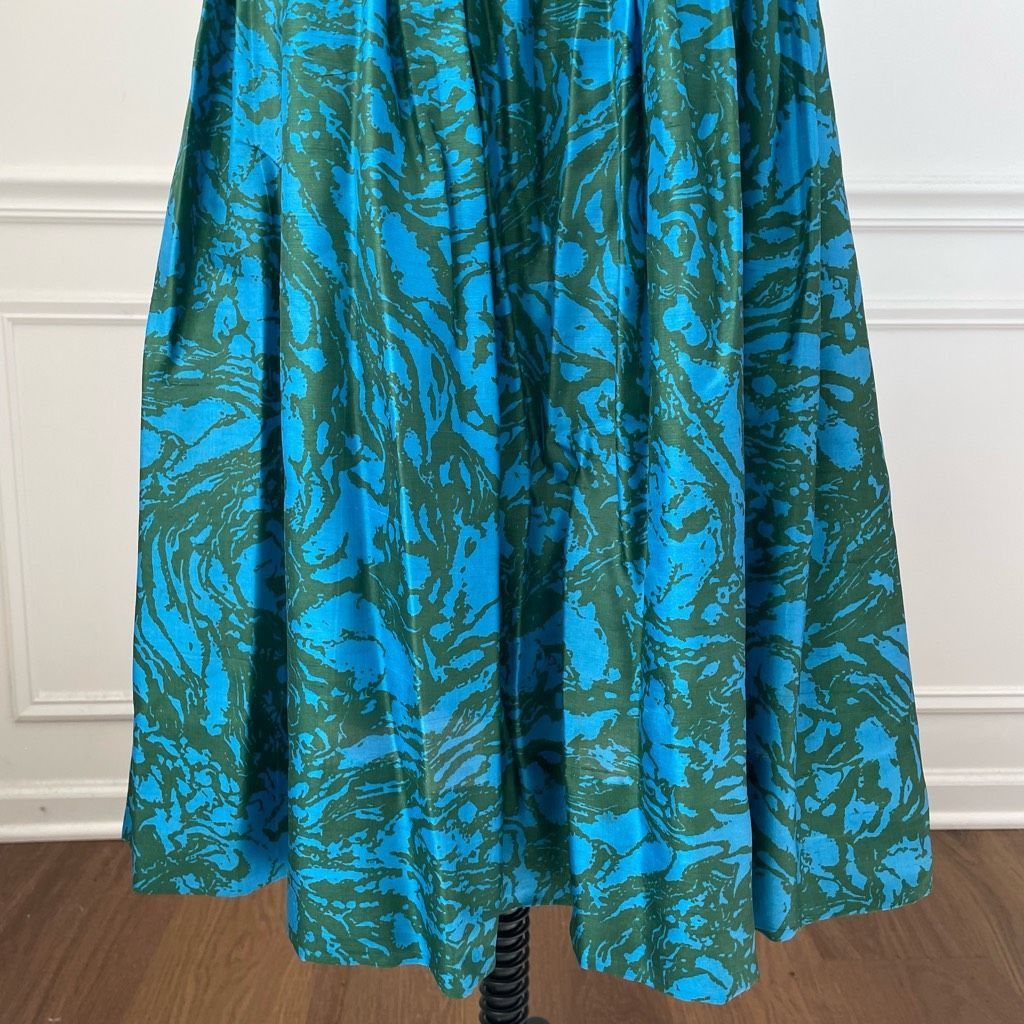 Vintage Vintage 60s Turquoise Green 3/4 Sleeve Fit and Flare Dress 4 S Size S / US 4 / IT 40 - 5 Thumbnail
