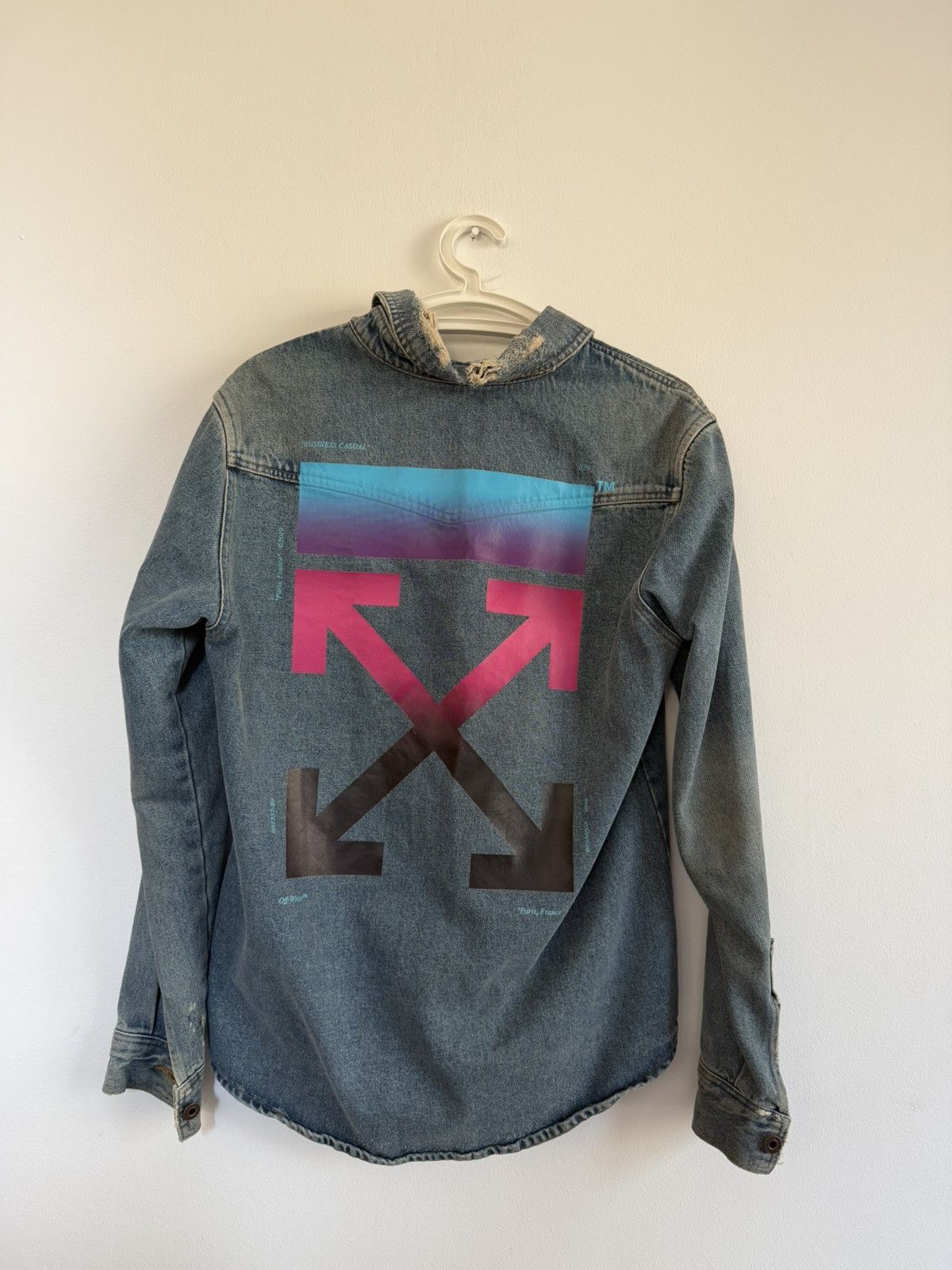 Off-White Off White Gradient Denim Jacket Size US S / EU 44-46 / 1 - 7 Thumbnail